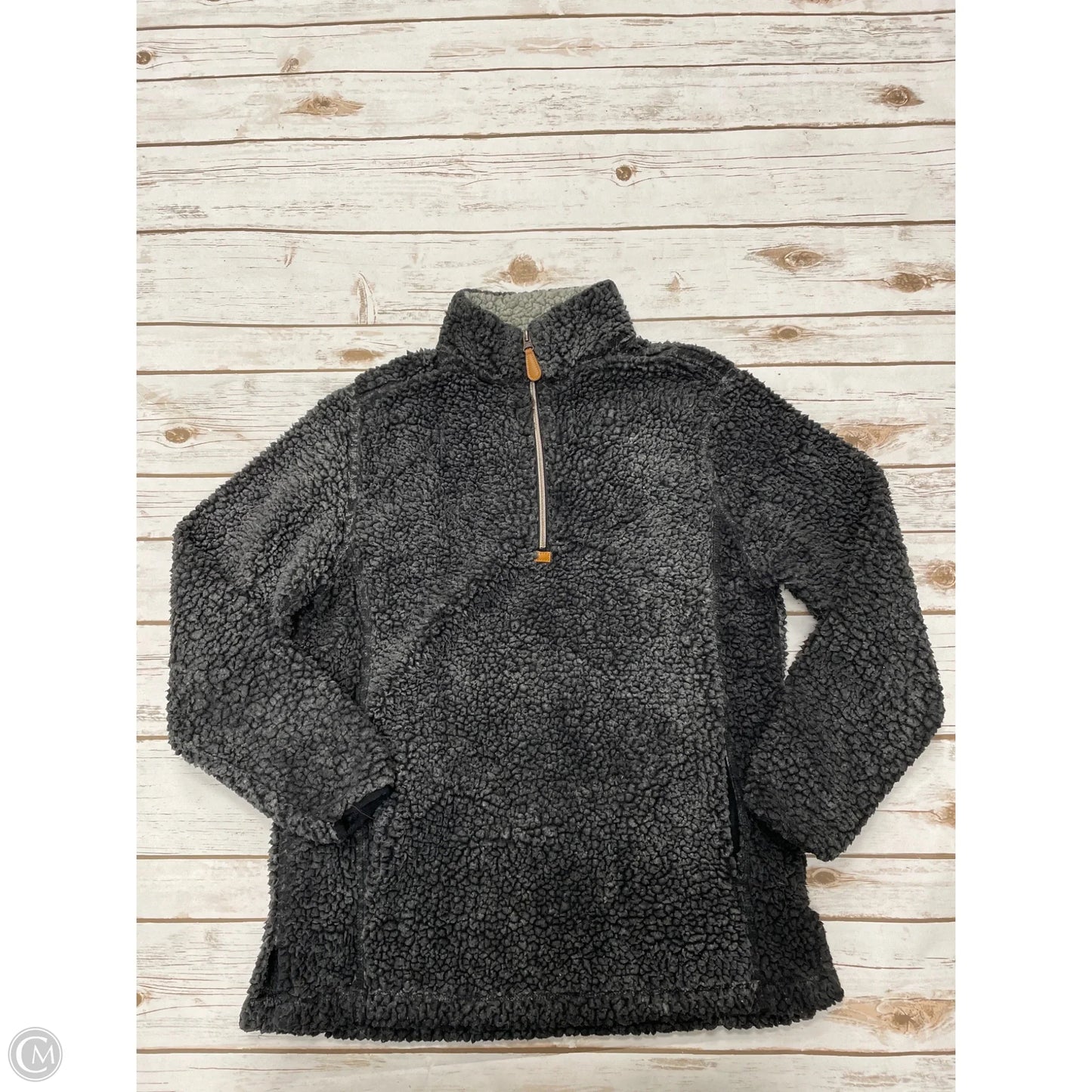 Jacket Fleece By Pink Lily In Grey, Size: S