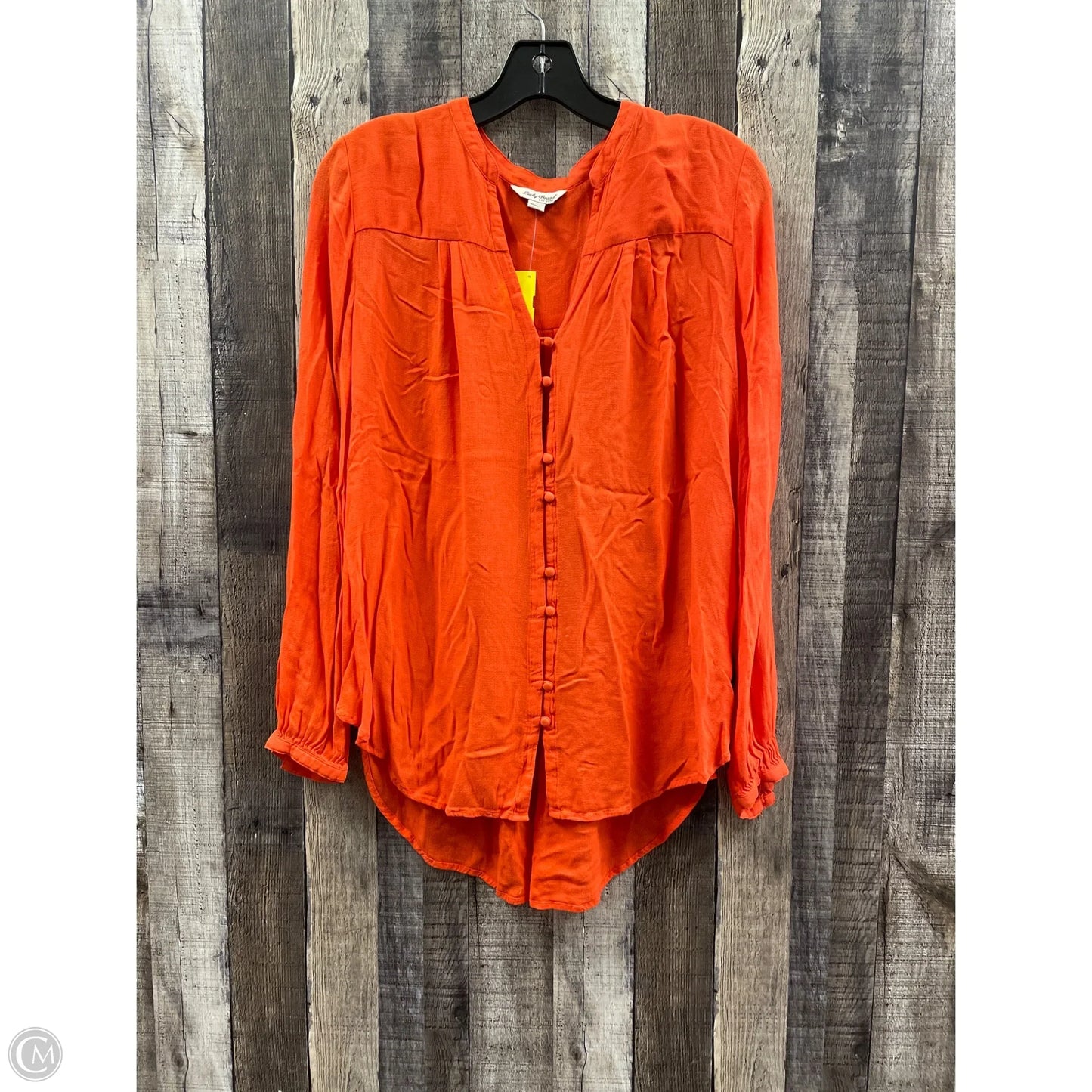 Top Long Sleeve By Lucky Brand In Orange, Size: S