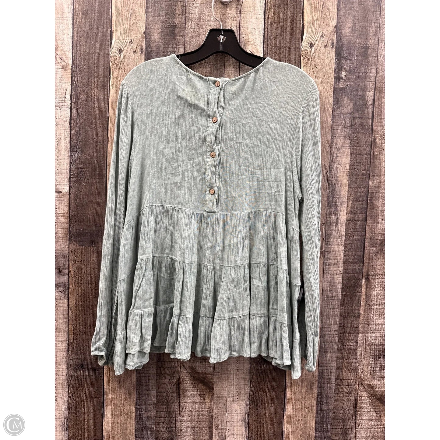 Top Long Sleeve By Altard State In Green, Size: S