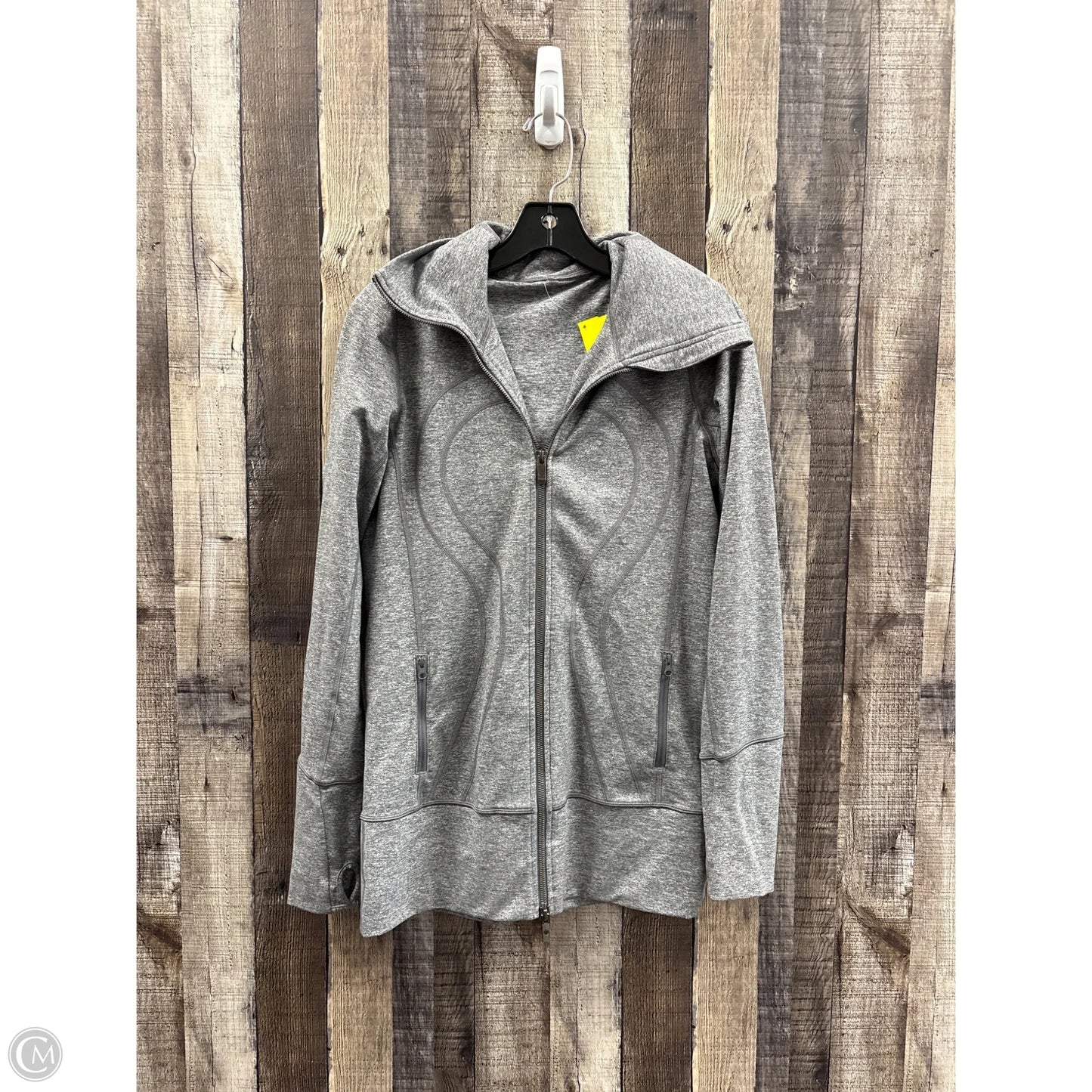 Athletic Jacket By Lululemon In Grey, Size: 8