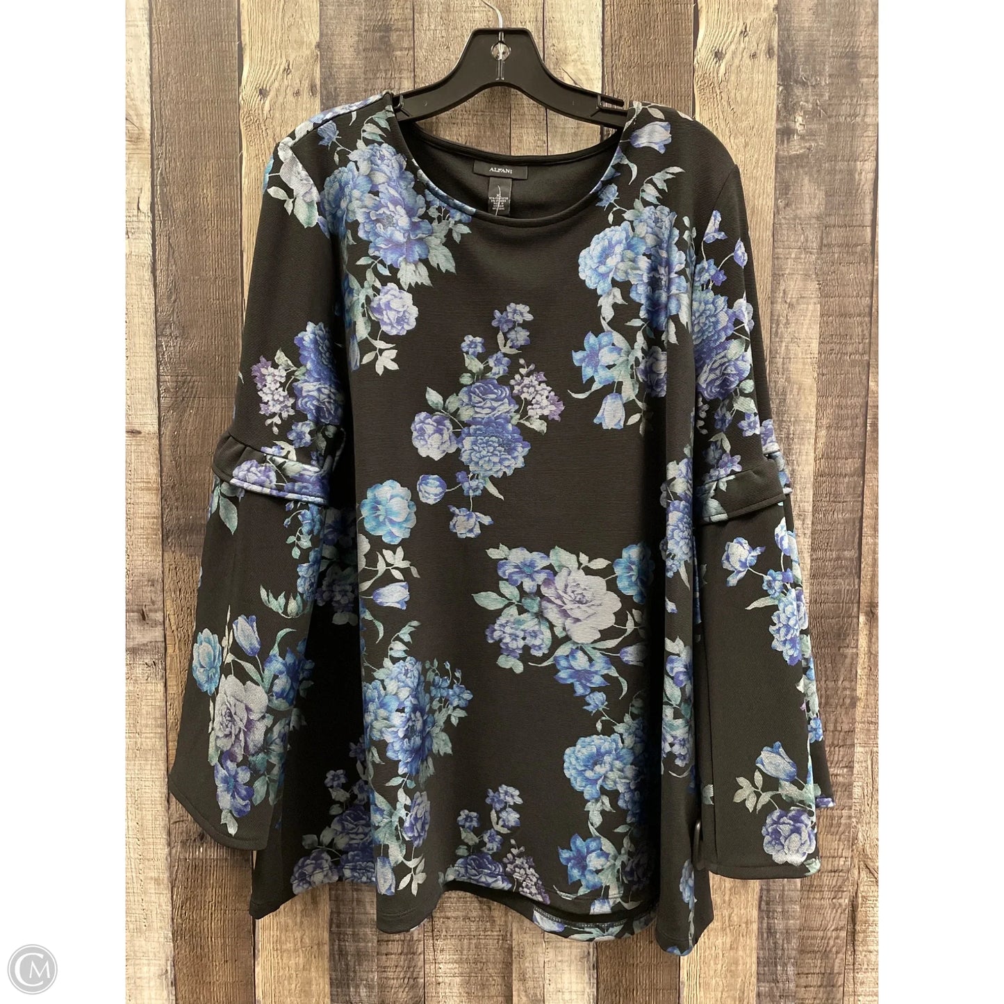 Tunic Long Sleeve By Alfani In Floral Print, Size: Xl