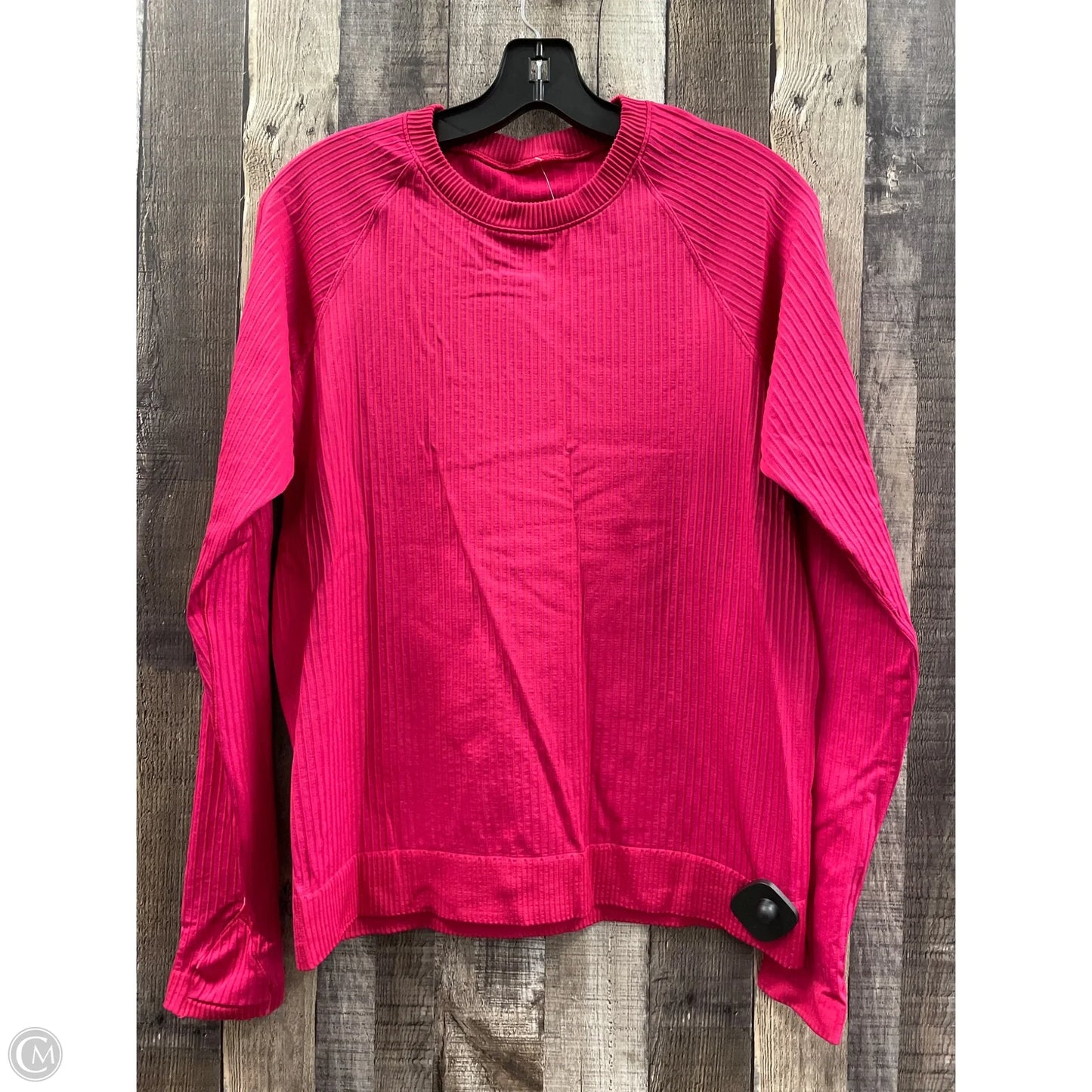 Athletic Top Long Sleeve Crewneck By Lululemon In Pink, Size: M