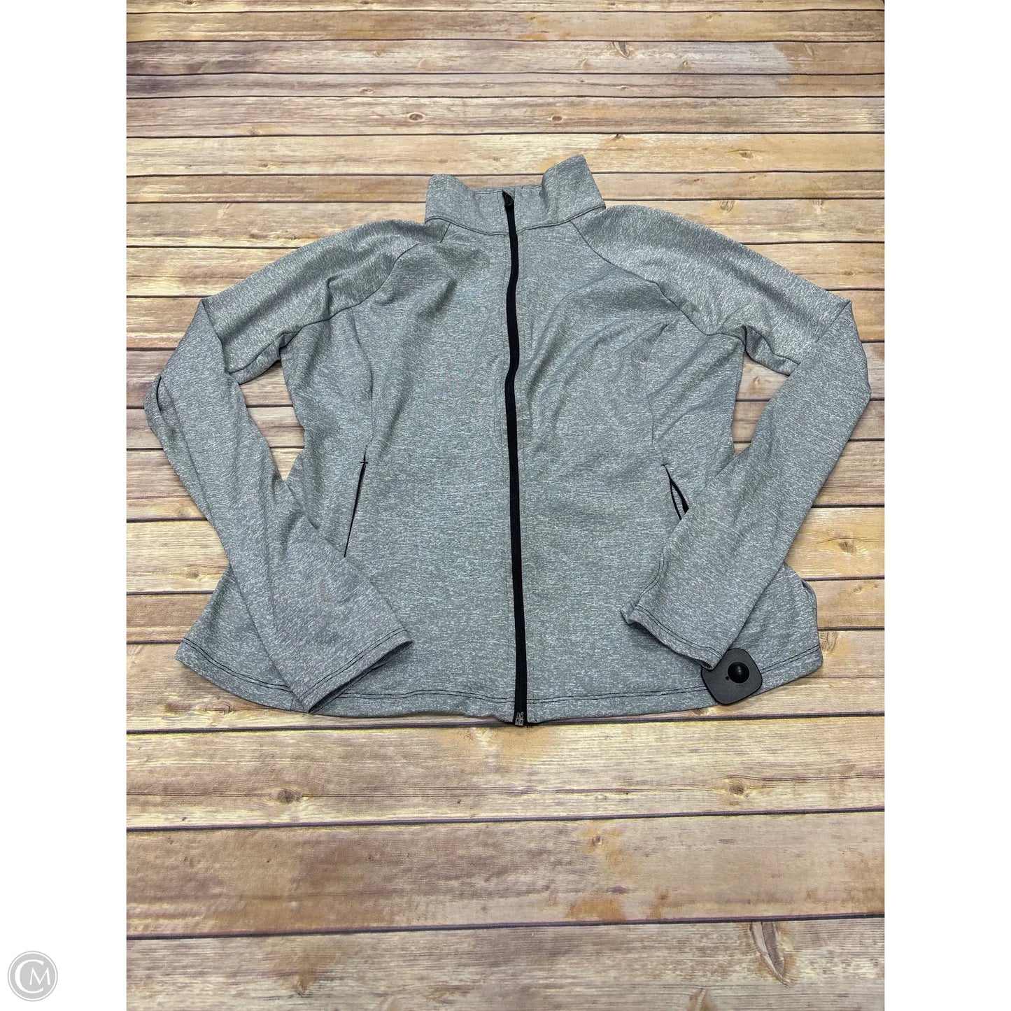 Athletic Jacket By Tek Gear In Grey, Size: L