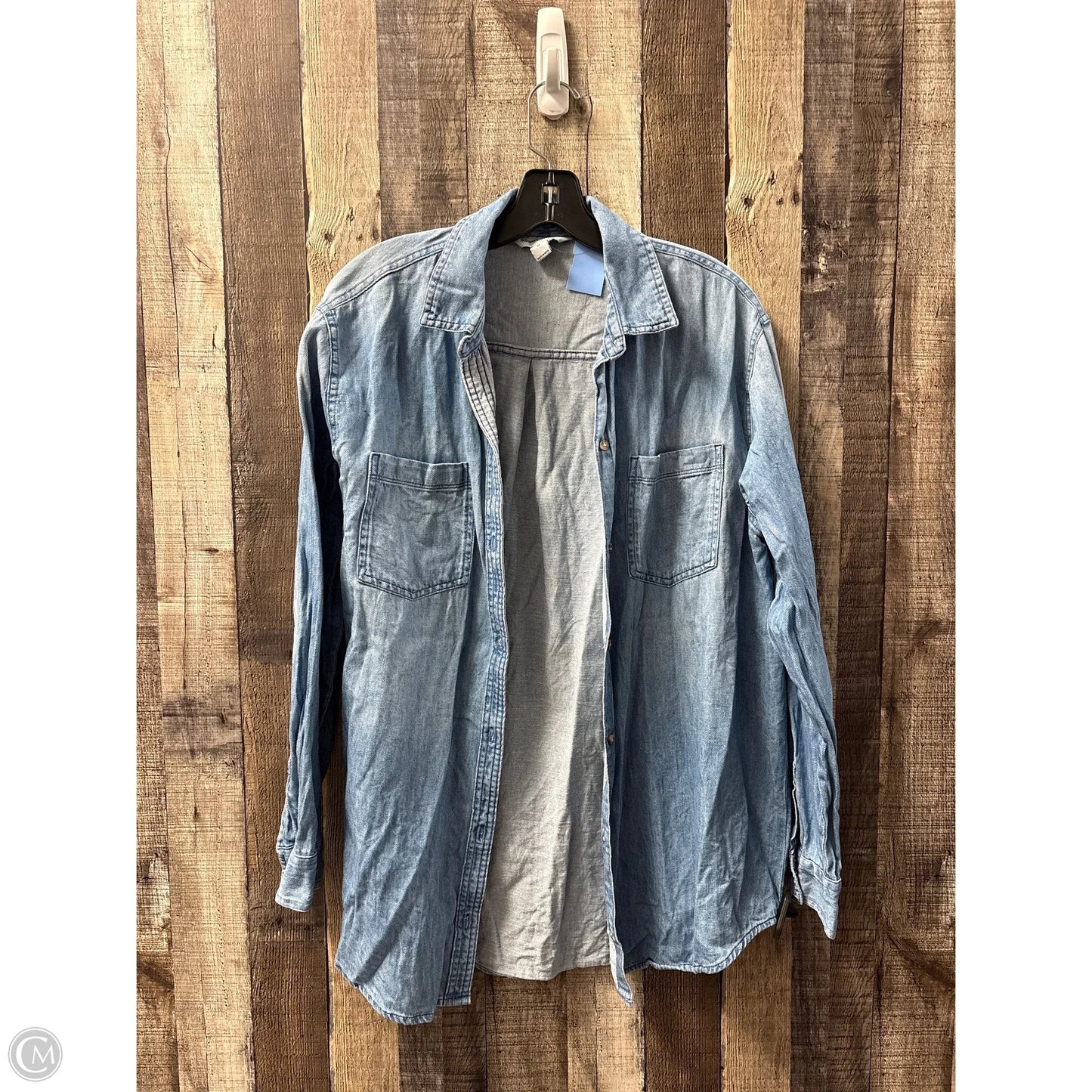 Top Long Sleeve By All In Motion In Blue Denim, Size: M