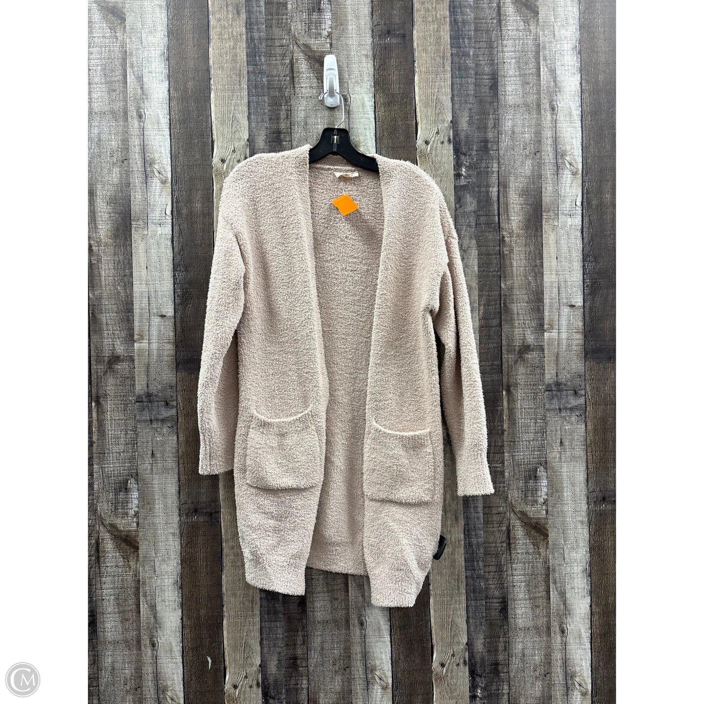 Sweater Cardigan By Entro In Tan, Size: S