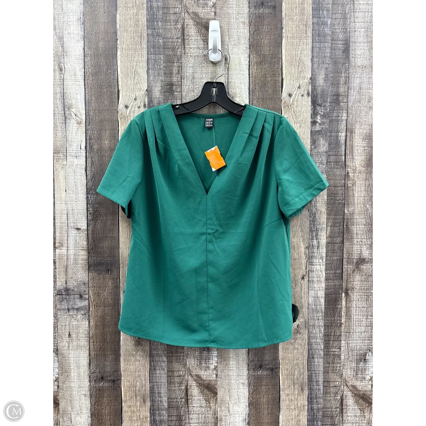 Top Short Sleeve By Shein In Green, Size: S
