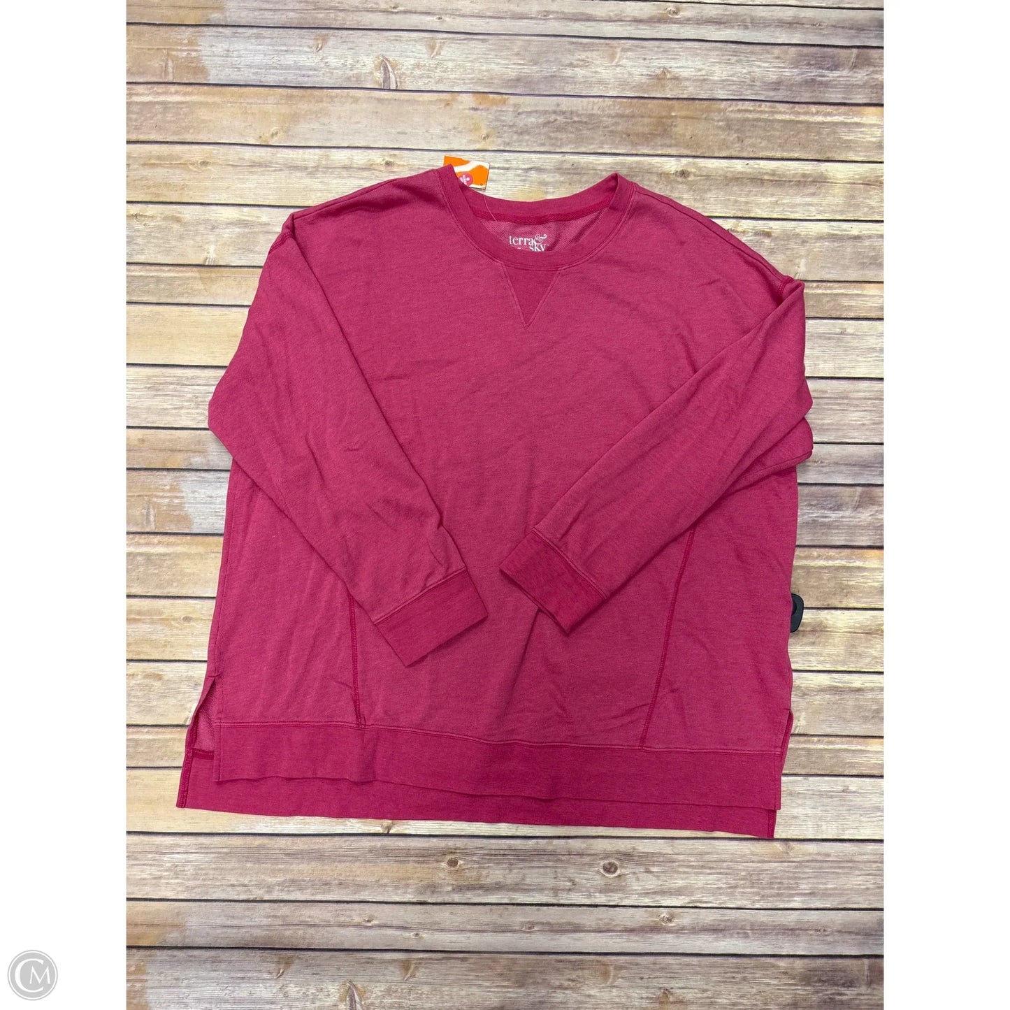 Sweatshirt Crewneck By Terra & Sky In Pink, Size: 2x