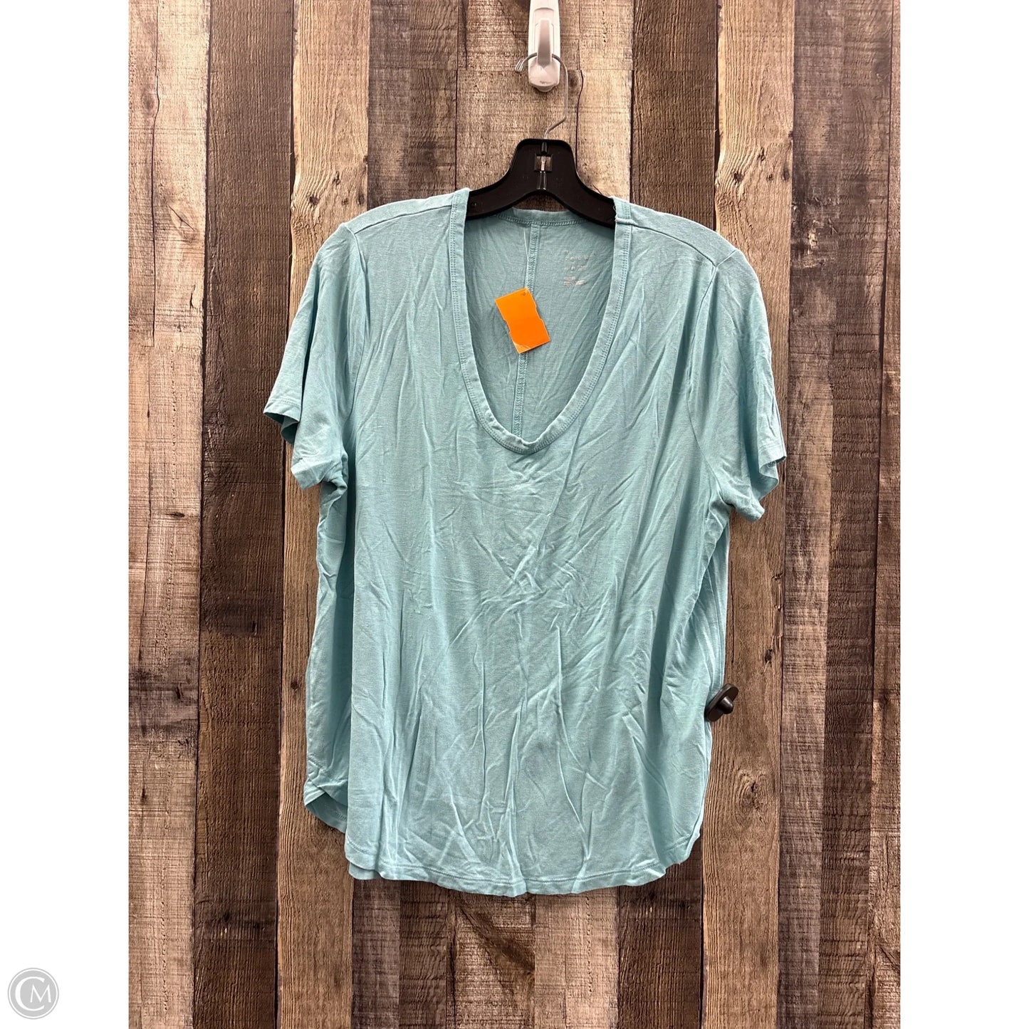 Top Short Sleeve By A New Day In Blue, Size: L