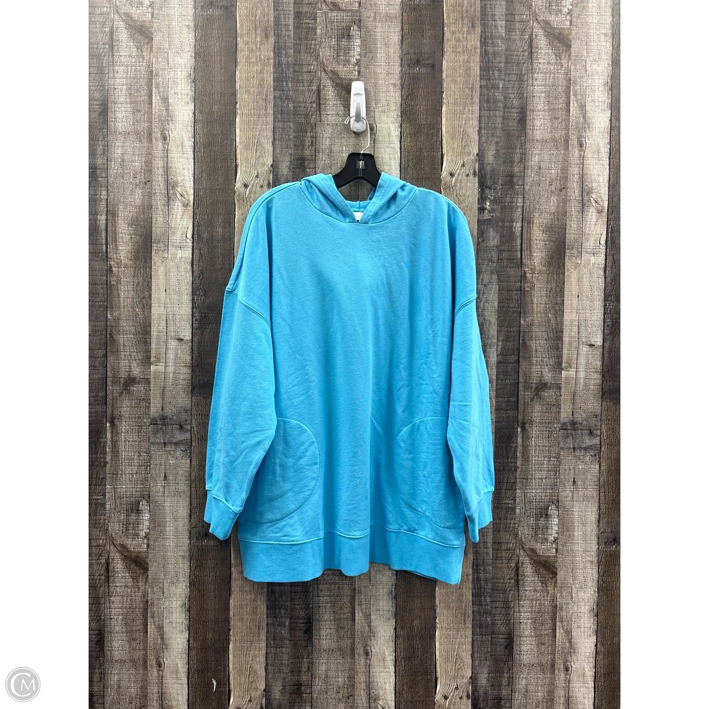 Sweatshirt Hoodie By Abound In Blue, Size: 1x
