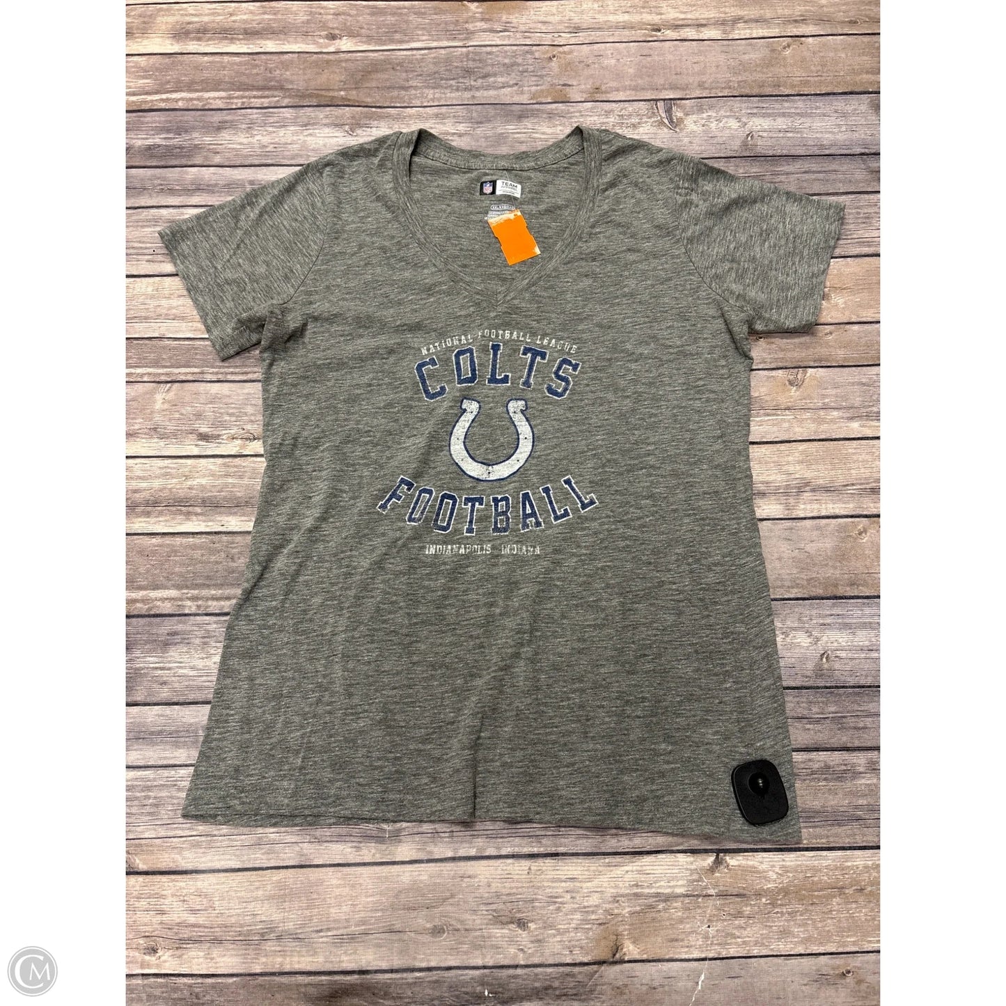 Athletic Top Short Sleeve By Nfl In Grey, Size: Xxl