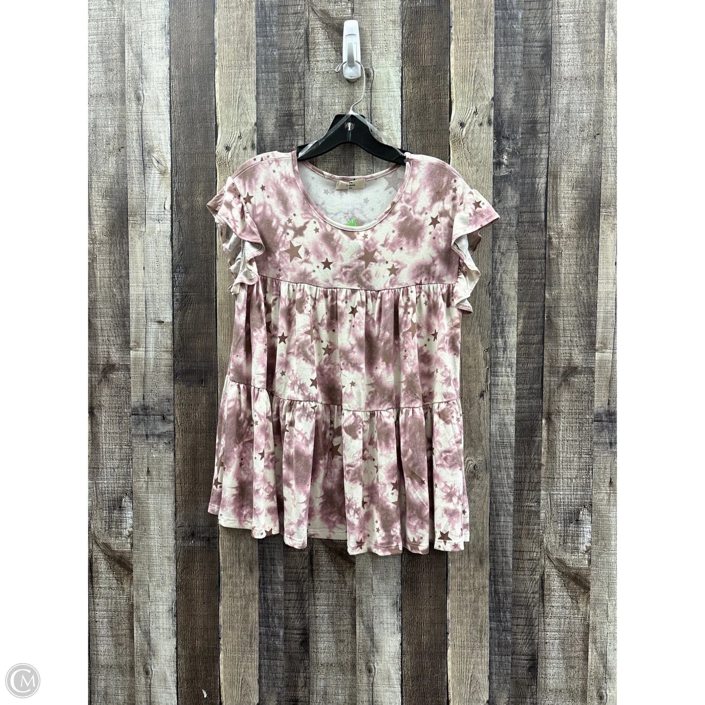 Top Short Sleeve By Entro In Tie Dye Print, Size: S