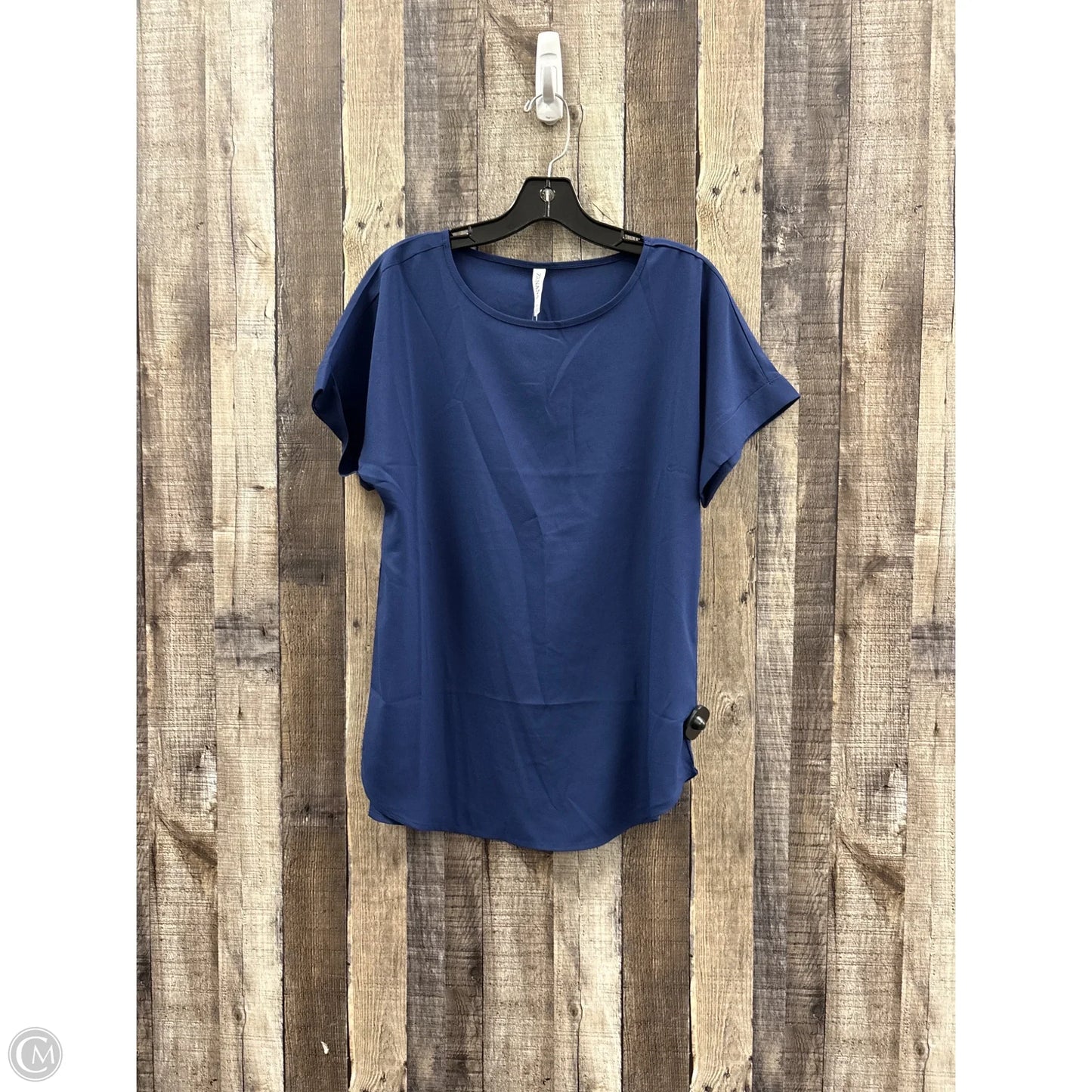 Top Short Sleeve By Zenana In Navy, Size: S