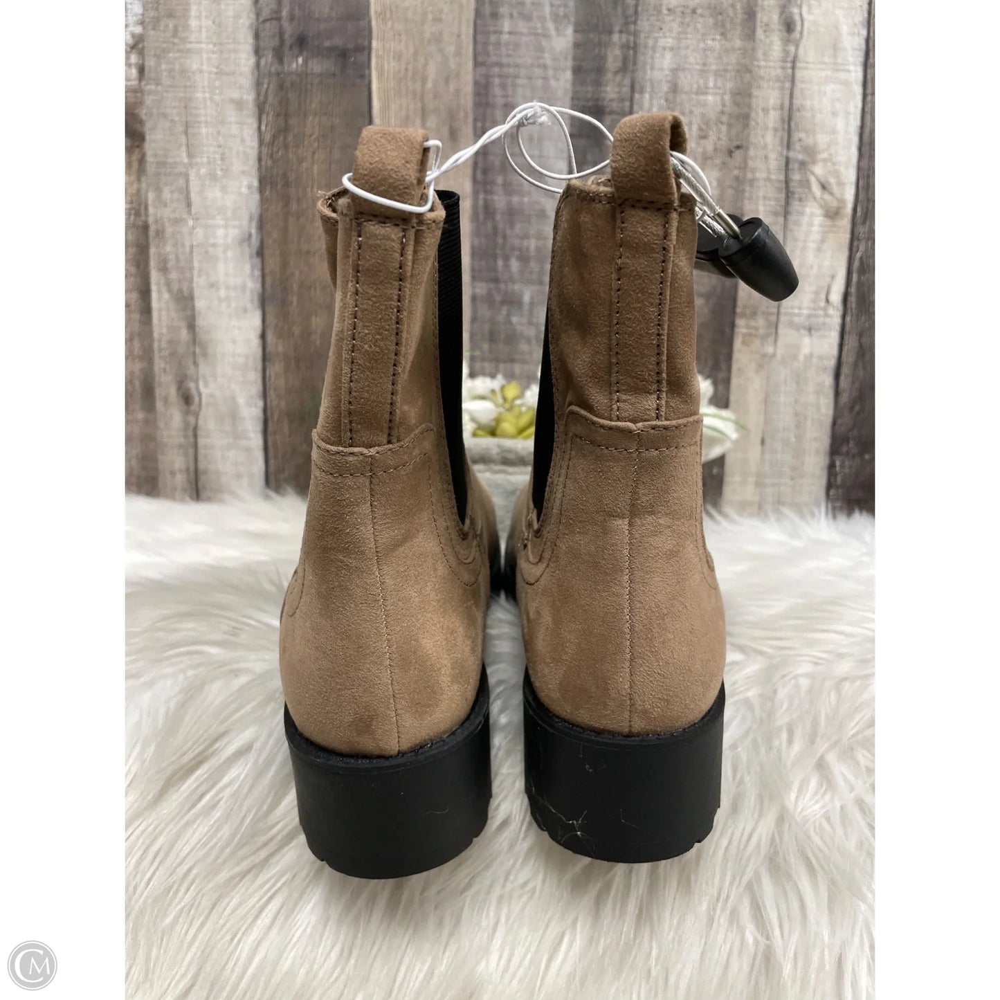 Boots Ankle Heels By Old Navy In Tan, Size: 10