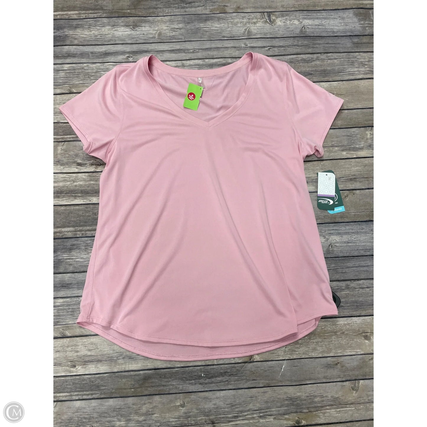Athletic Top Short Sleeve By Mta Sport In Pink, Size: Xl