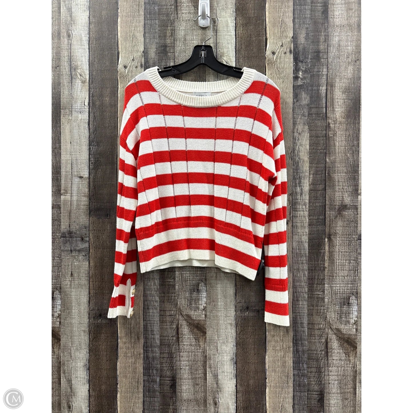 Sweater By Evereve In Red & White, Size: Xs