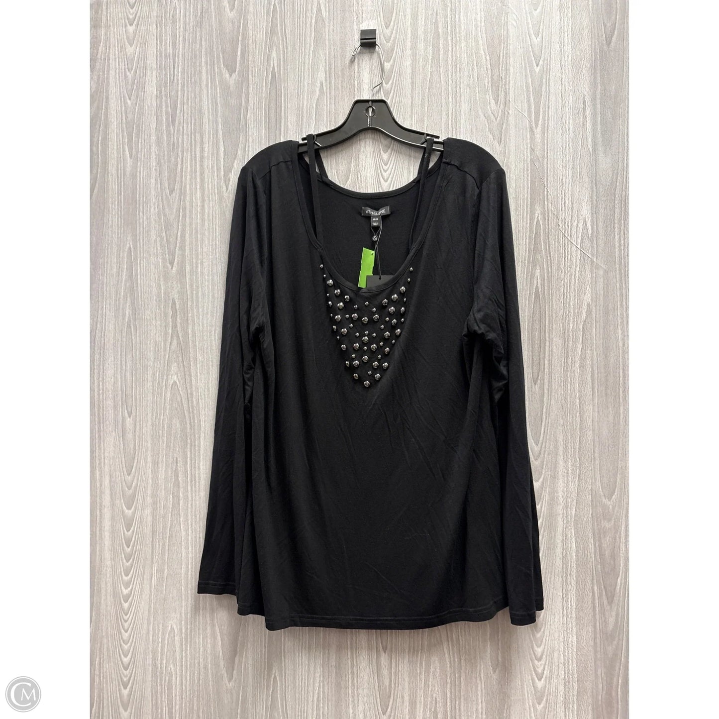 Top Long Sleeve By 6th & Lane In Black, Size: Xl