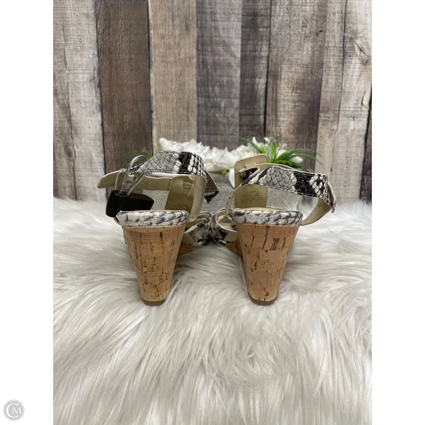 Shoes Heels Wedge By Isaac Mizrahi Live Qvc In Snakeskin Print, Size: 9