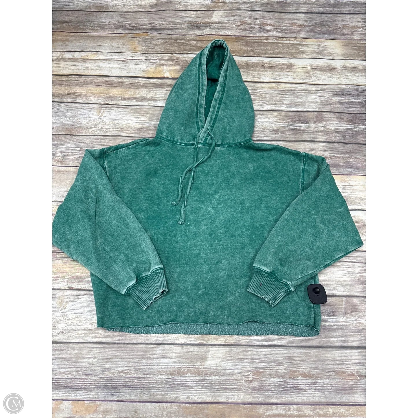 Sweatshirt Hoodie By Zenana In Green, Size: L
