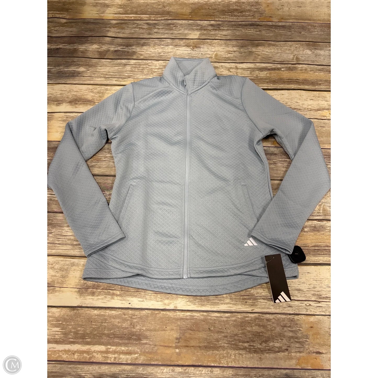Athletic Jacket By Adidas In Blue, Size: M