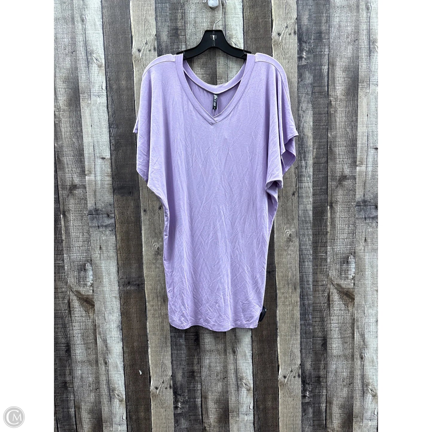 Tunic Short Sleeve By Cme In Purple, Size: M