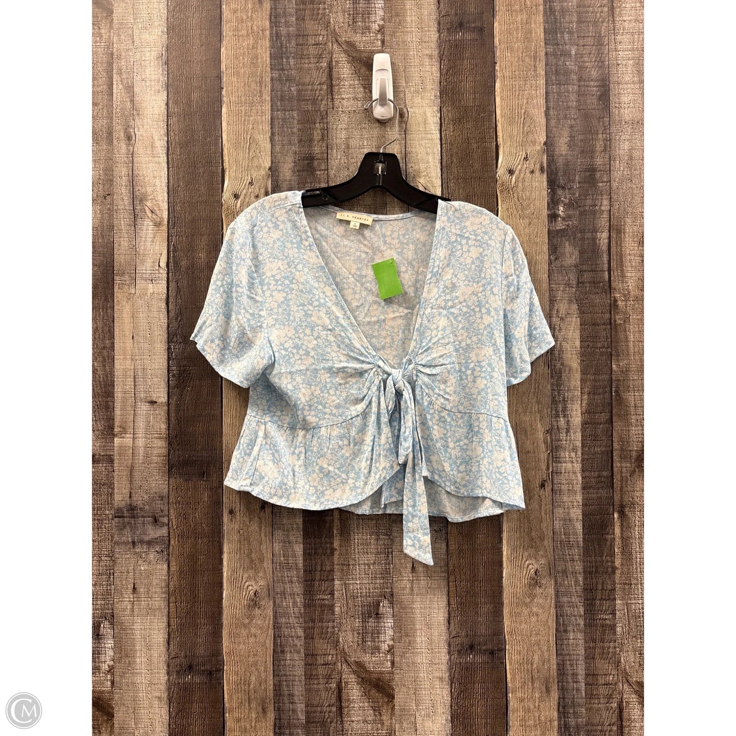 Top Short Sleeve By La Hearts In Blue & White, Size: S