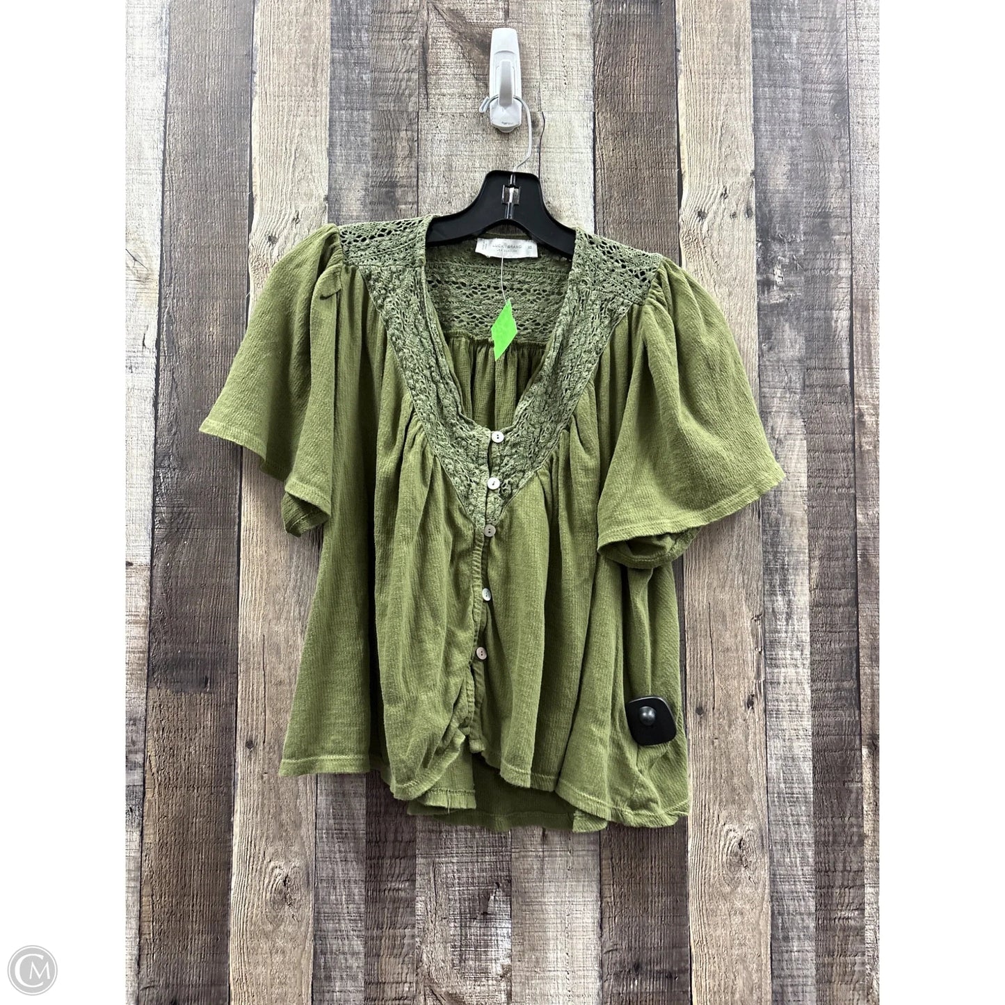 Top Short Sleeve By Lucky Brand In Green, Size: Xs