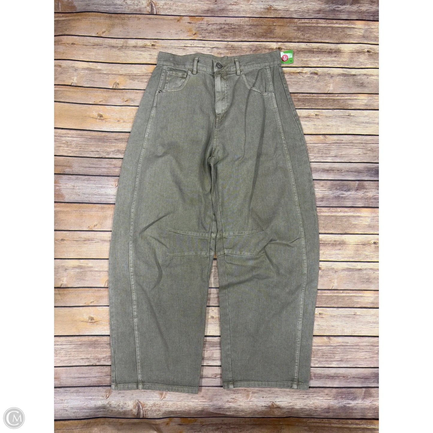 Jeans Wide Leg By Clothes Mentor In Green Denim, Size: S