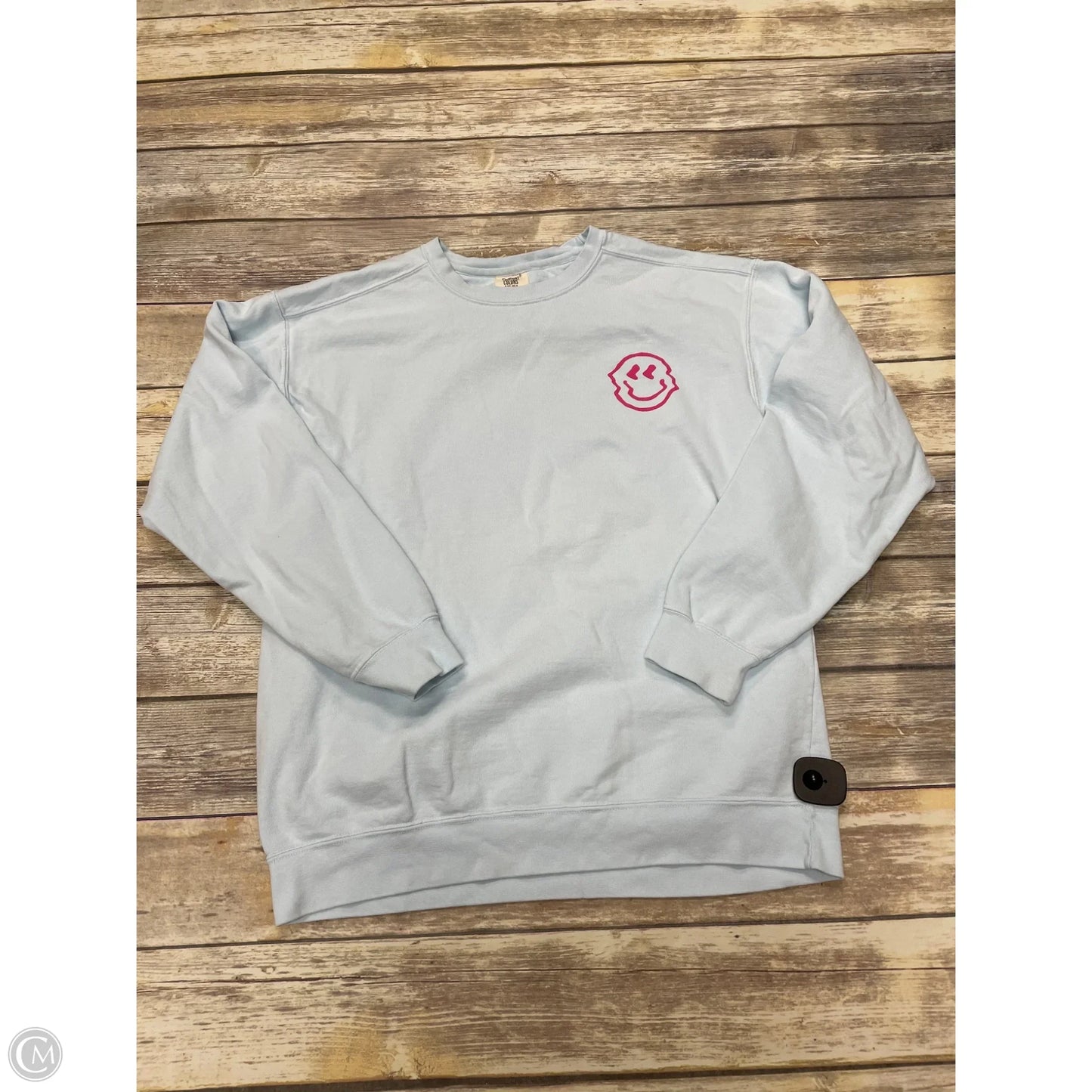 Sweatshirt Crewneck By Comfort Casual In Blue, Size: L
