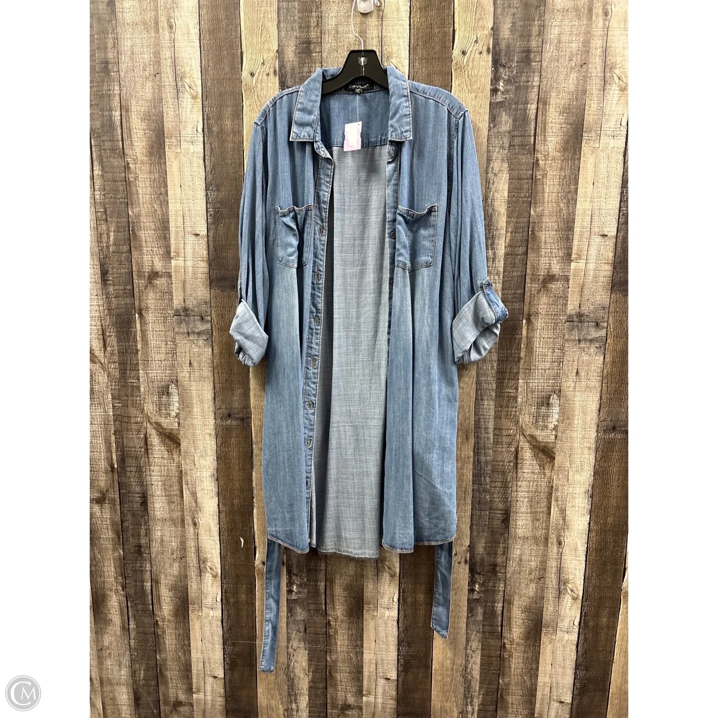 Dress Casual Midi By Velvet Heart In Blue Denim, Size: Xl