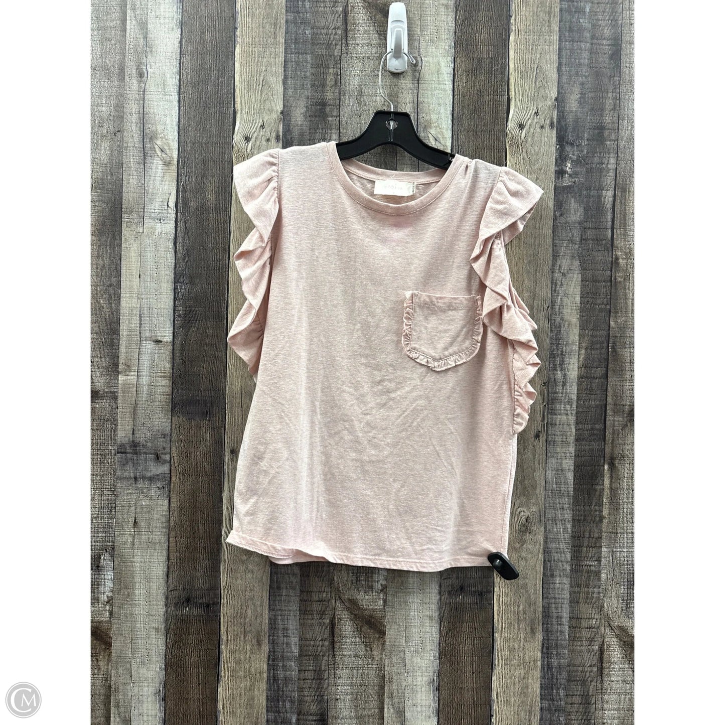 Top Short Sleeve By Storia In Pink, Size: S