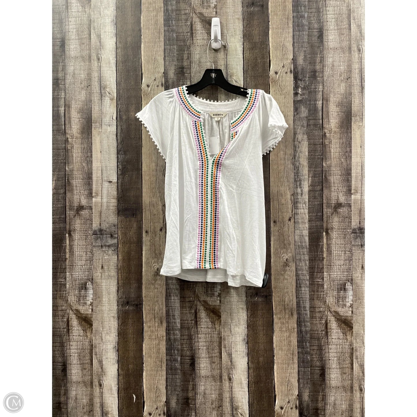 Top Short Sleeve By Boden In White, Size: S