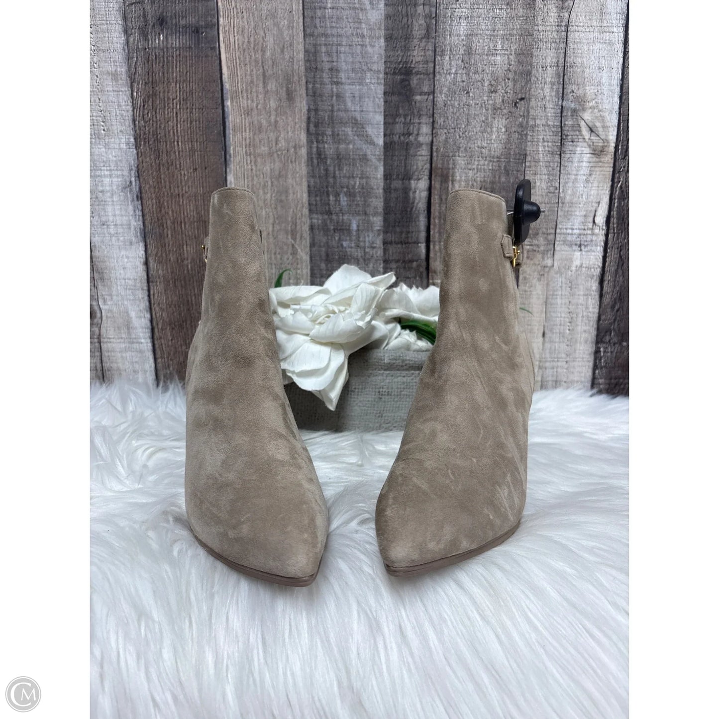 Boots Ankle Heels By Cole-haan In Taupe, Size: 6.5