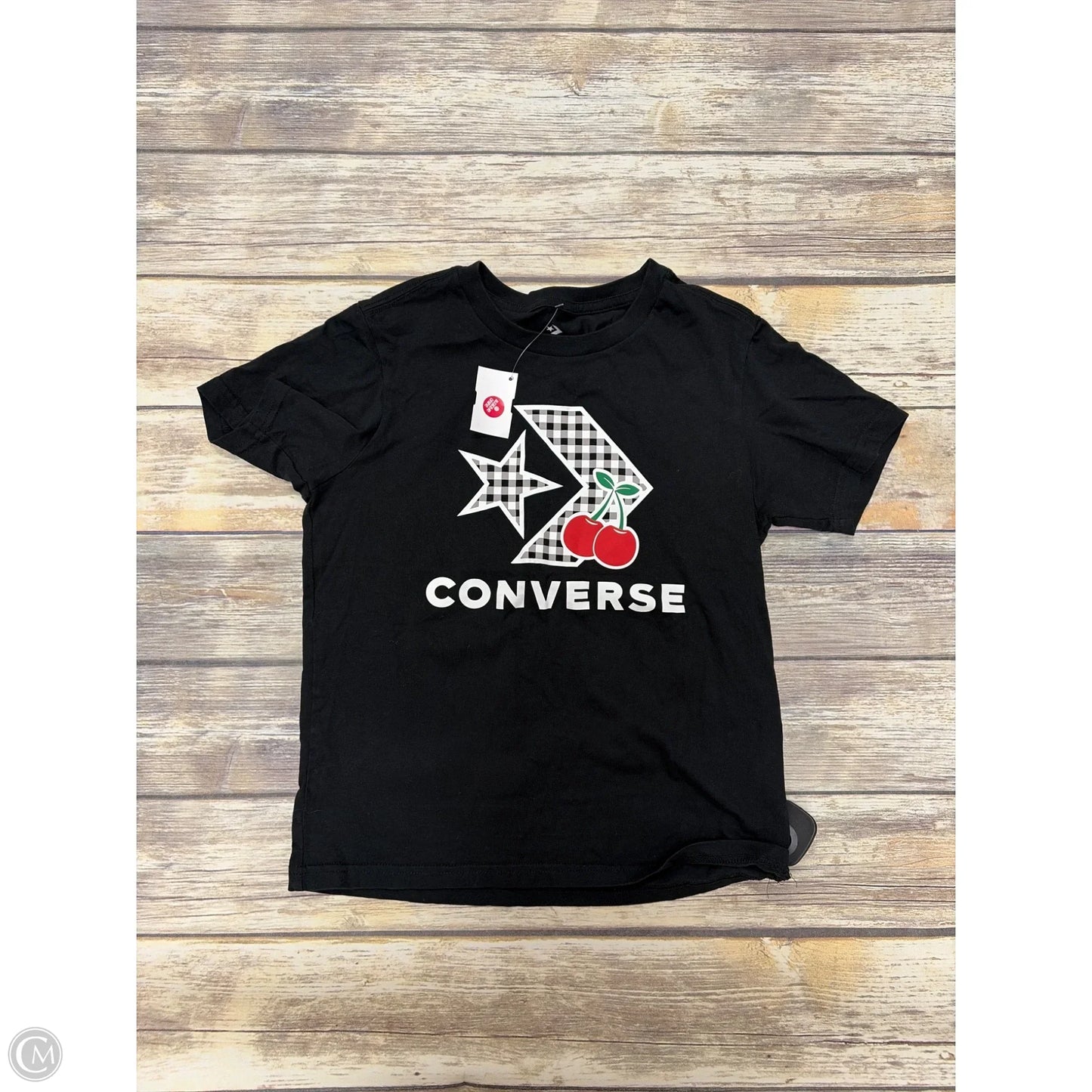 Top Short Sleeve By Converse In Black, Size: Xs
