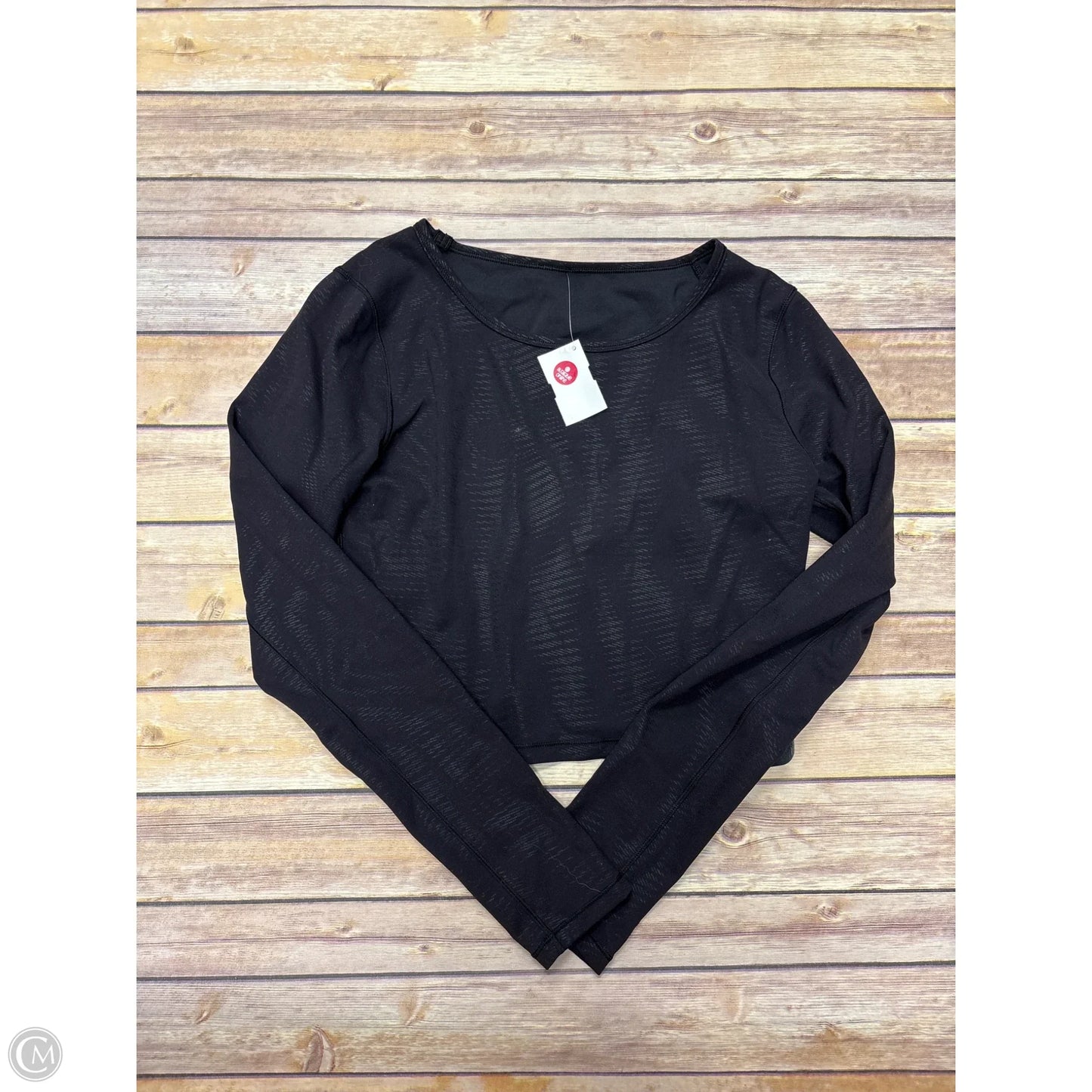 Athletic Top Long Sleeve Crewneck By Lululemon In Black, Size: 4
