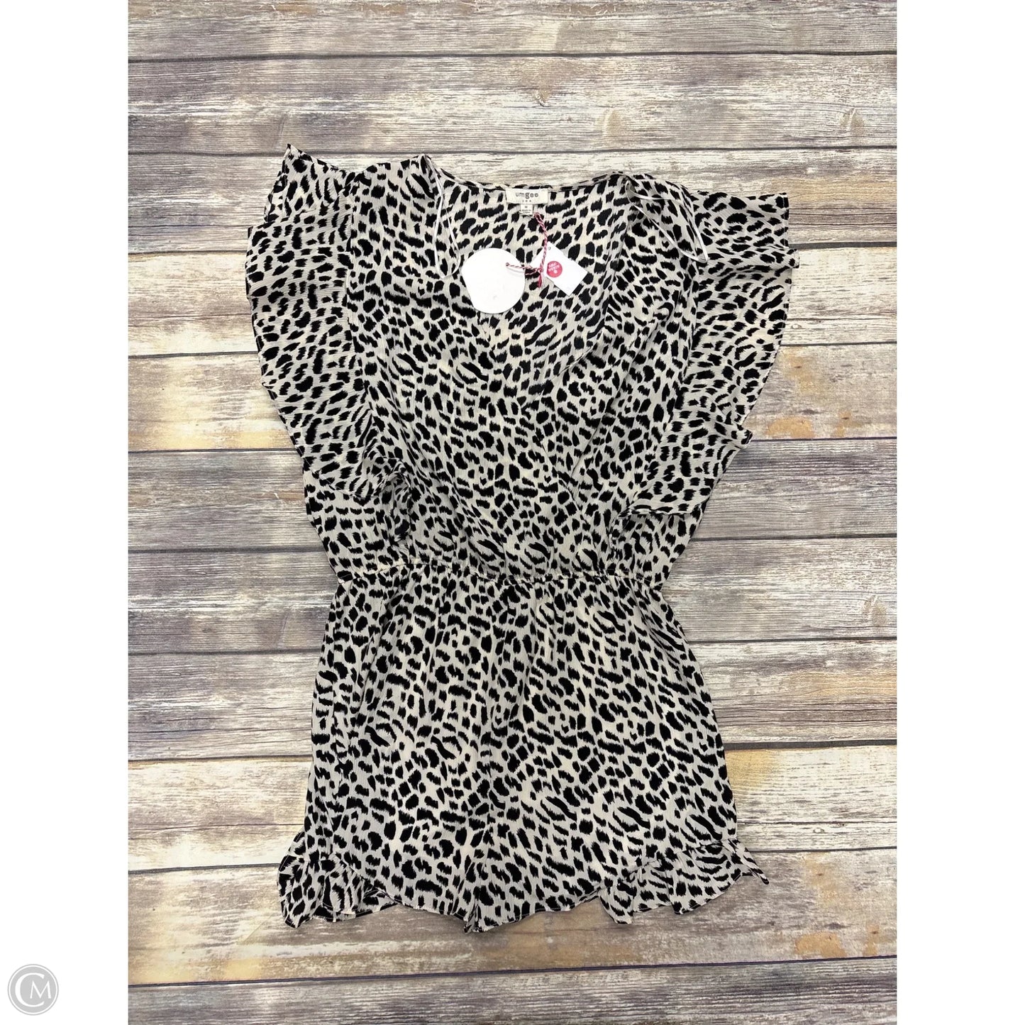 Romper By Umgee In Black & Cream, Size: M