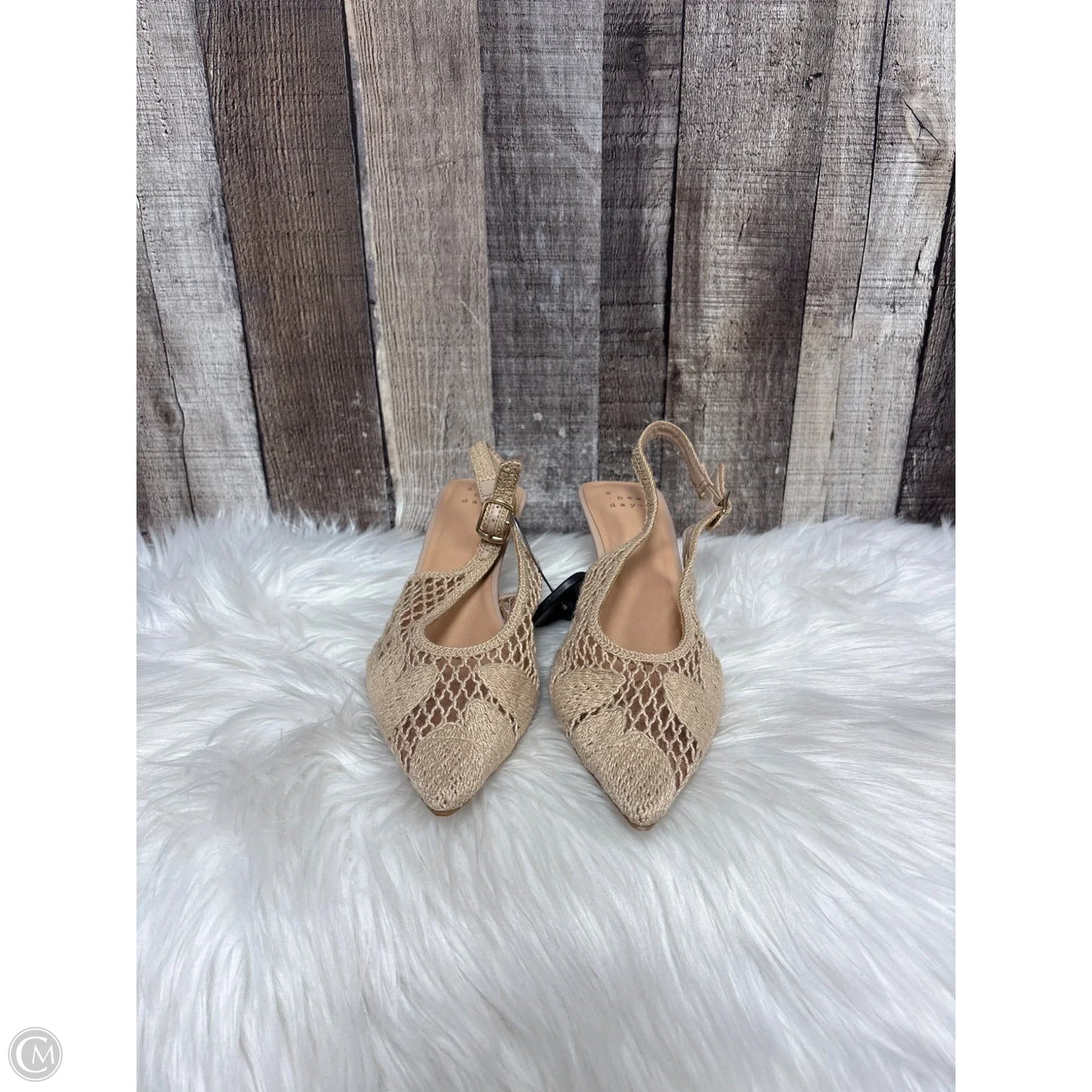 Sandals Heels Stiletto By A New Day In Tan, Size: 6.5