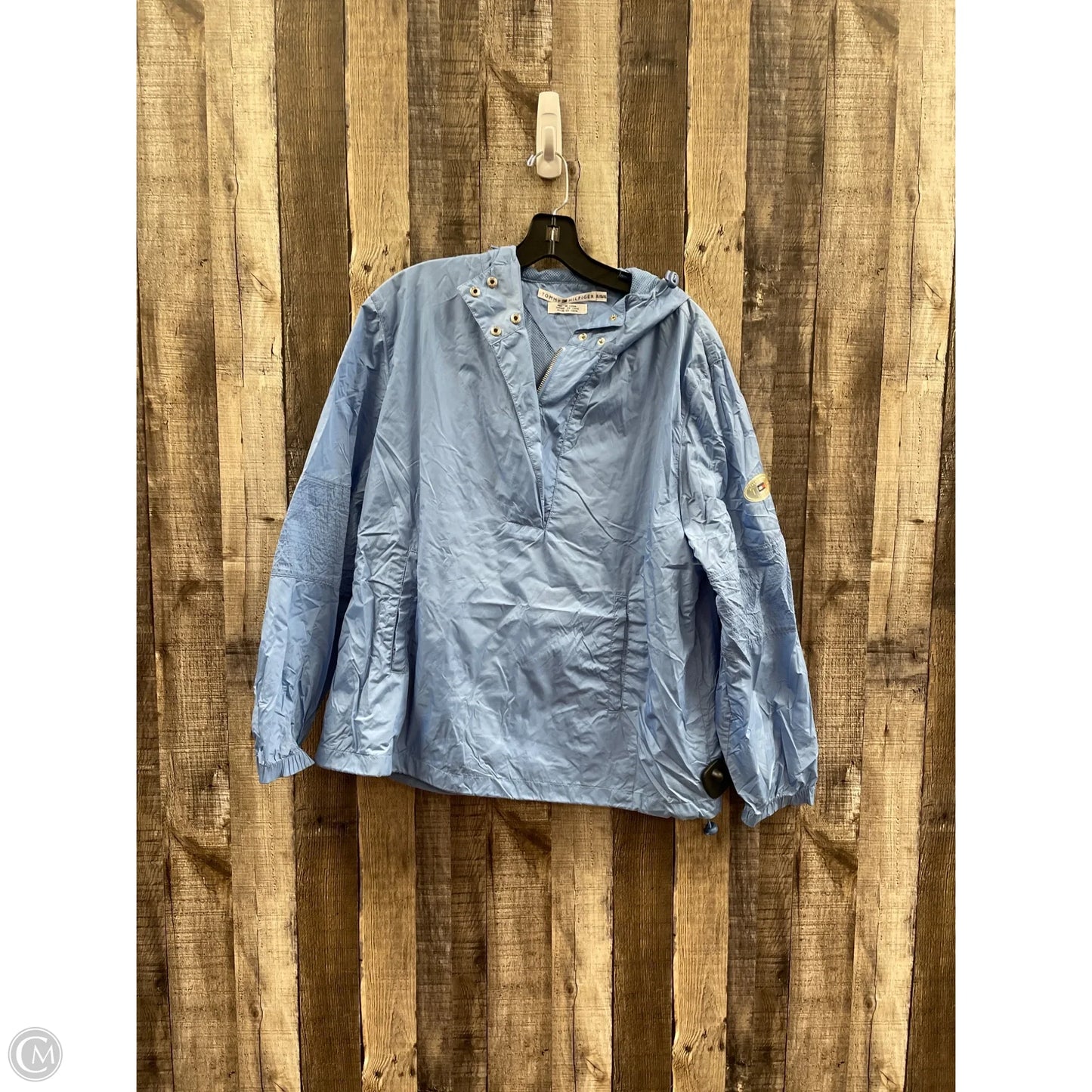 Jacket Windbreaker By Tommy Hilfiger In Blue, Size: Xl