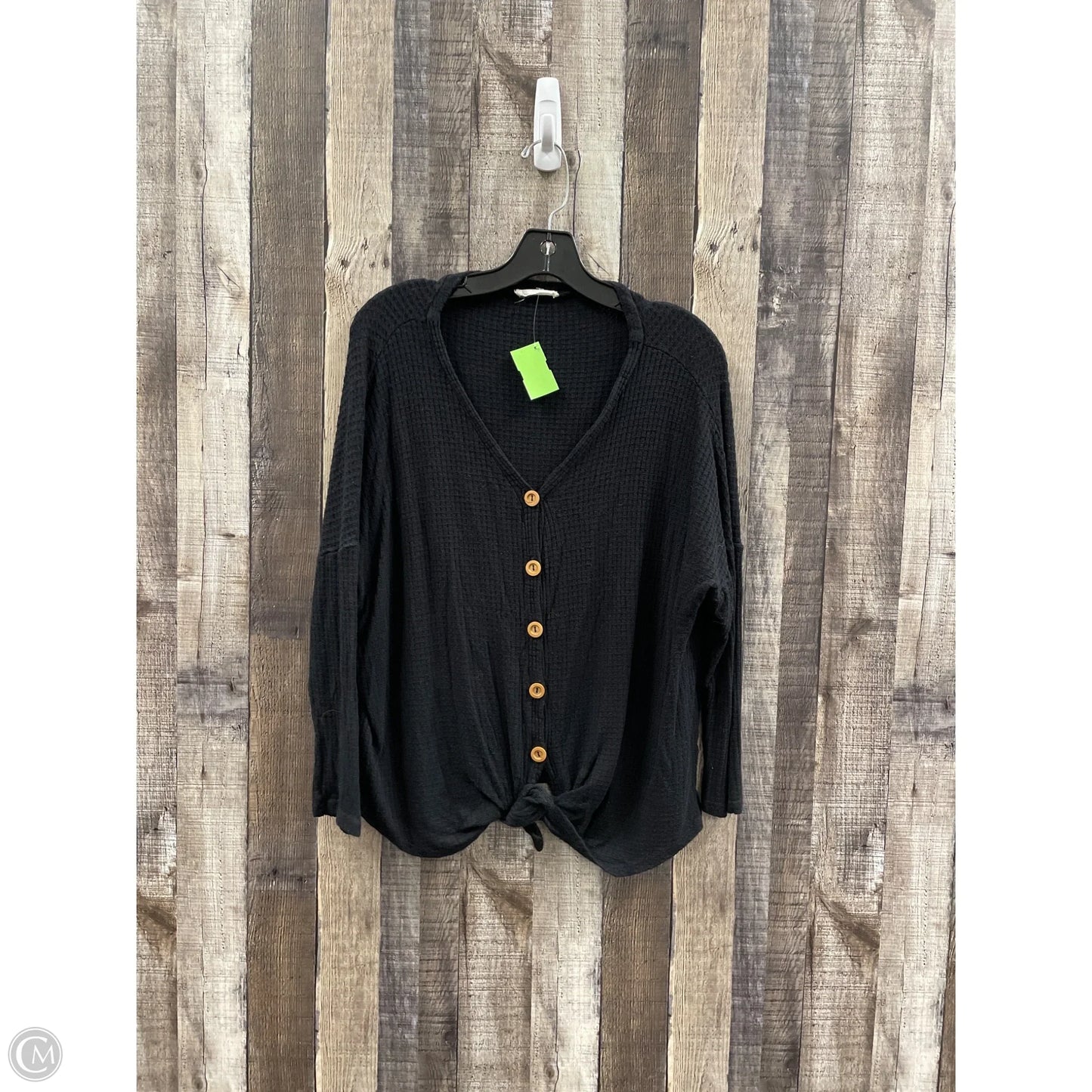 Top Long Sleeve By Entro In Black, Size: S