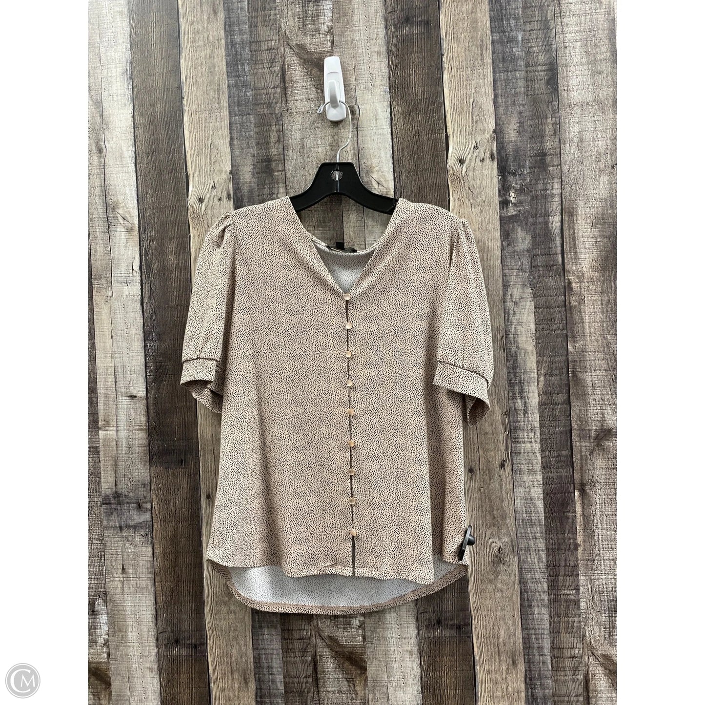 Top Short Sleeve By Adrianna Papell In Multi-colored, Size: S