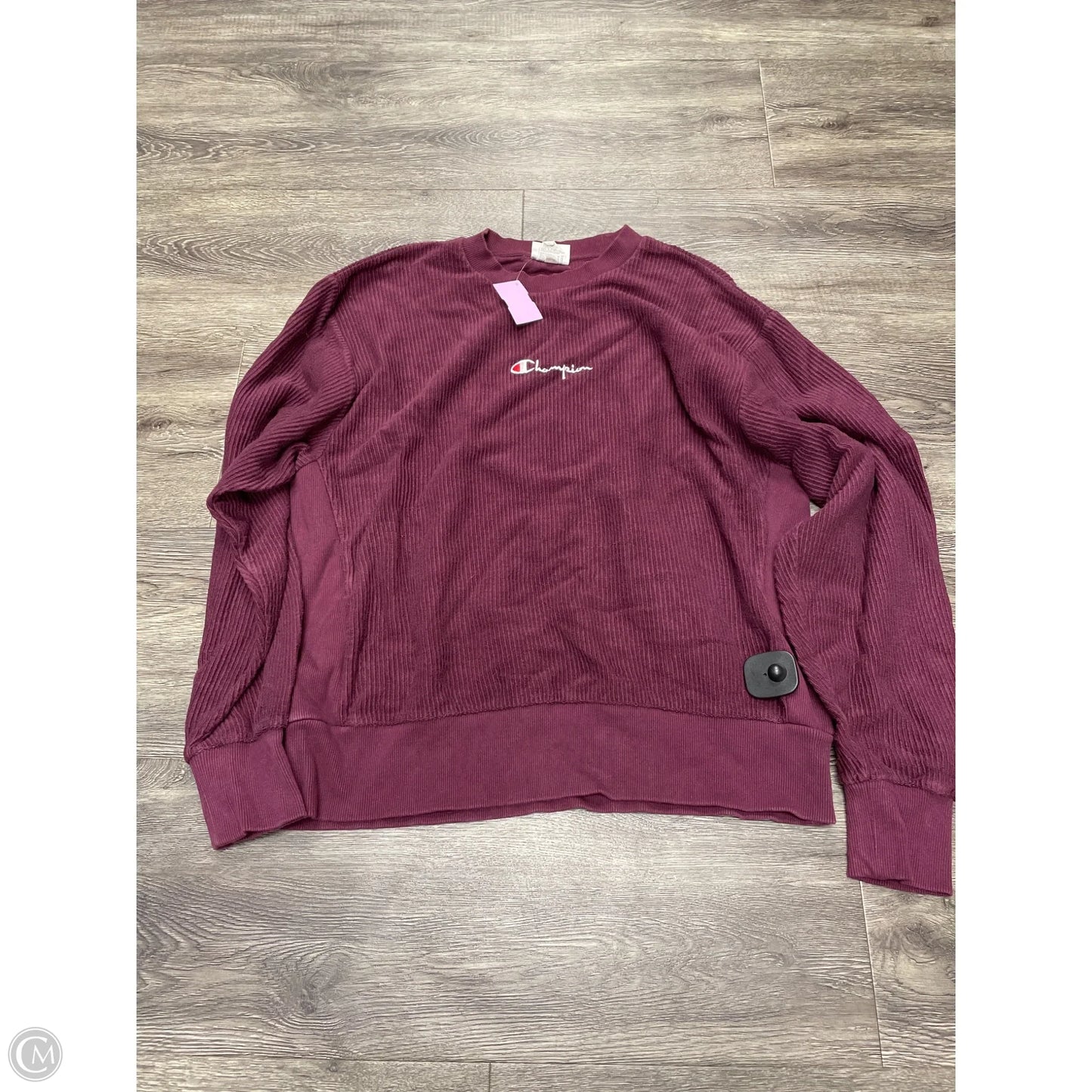 Sweatshirt Crewneck By Champion In Maroon, Size: M