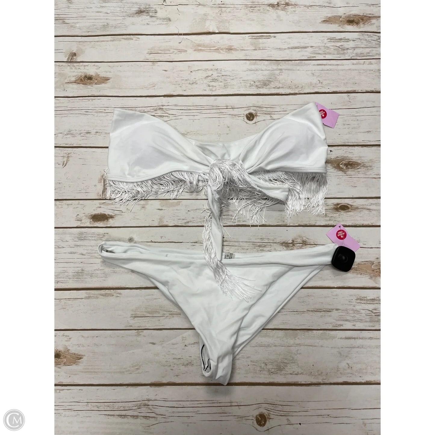 Swimsuit 2pc By Shein In White, Size: Xl
