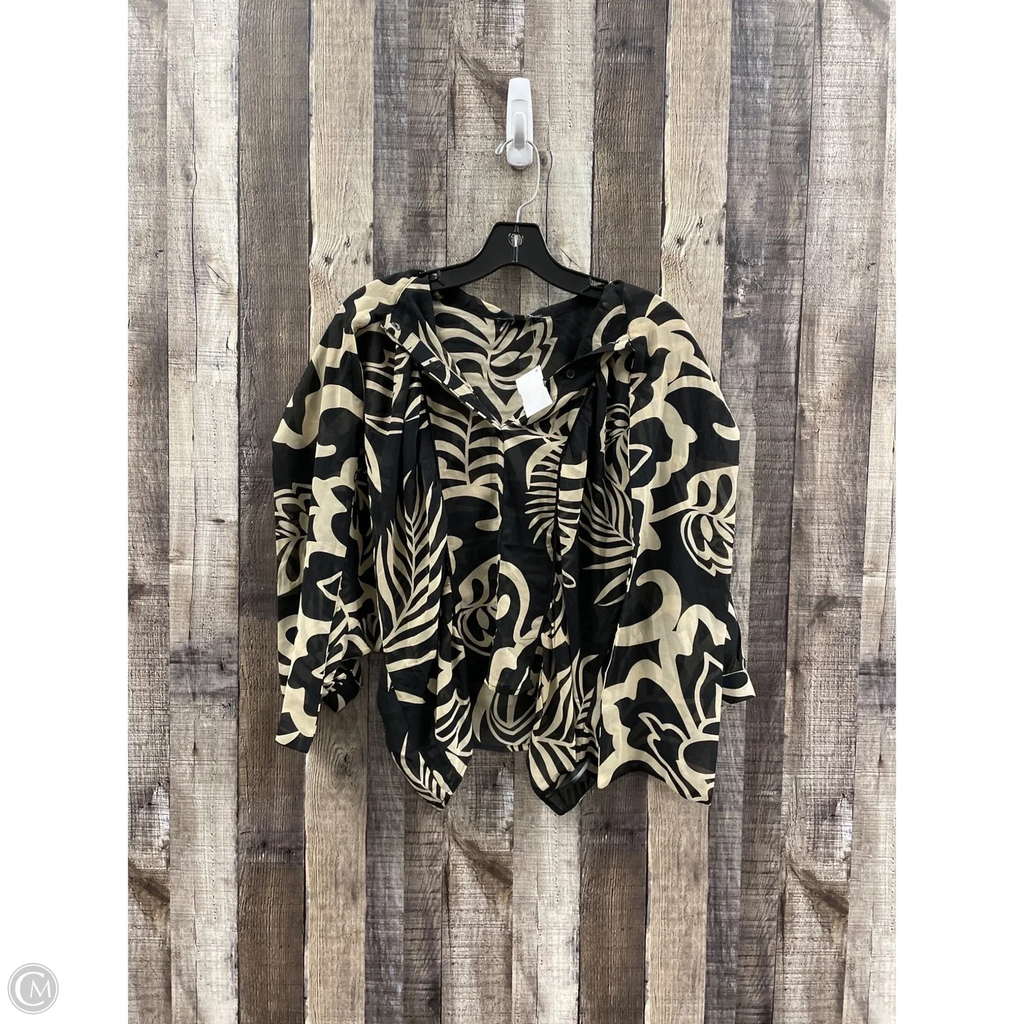 Top 3/4 Sleeve By Adrianna Papell In Multi-colored, Size: Xs