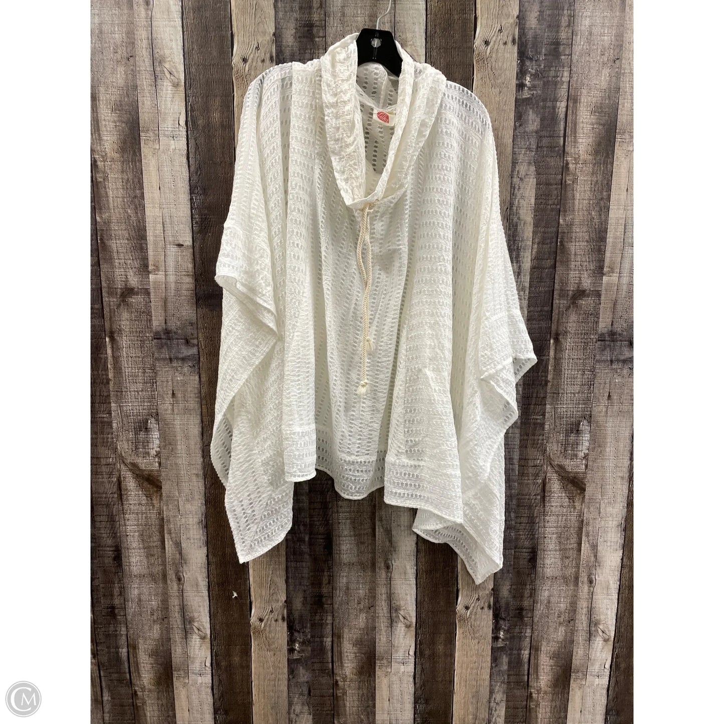 Poncho By Cme In Ivory, Size: Osfm