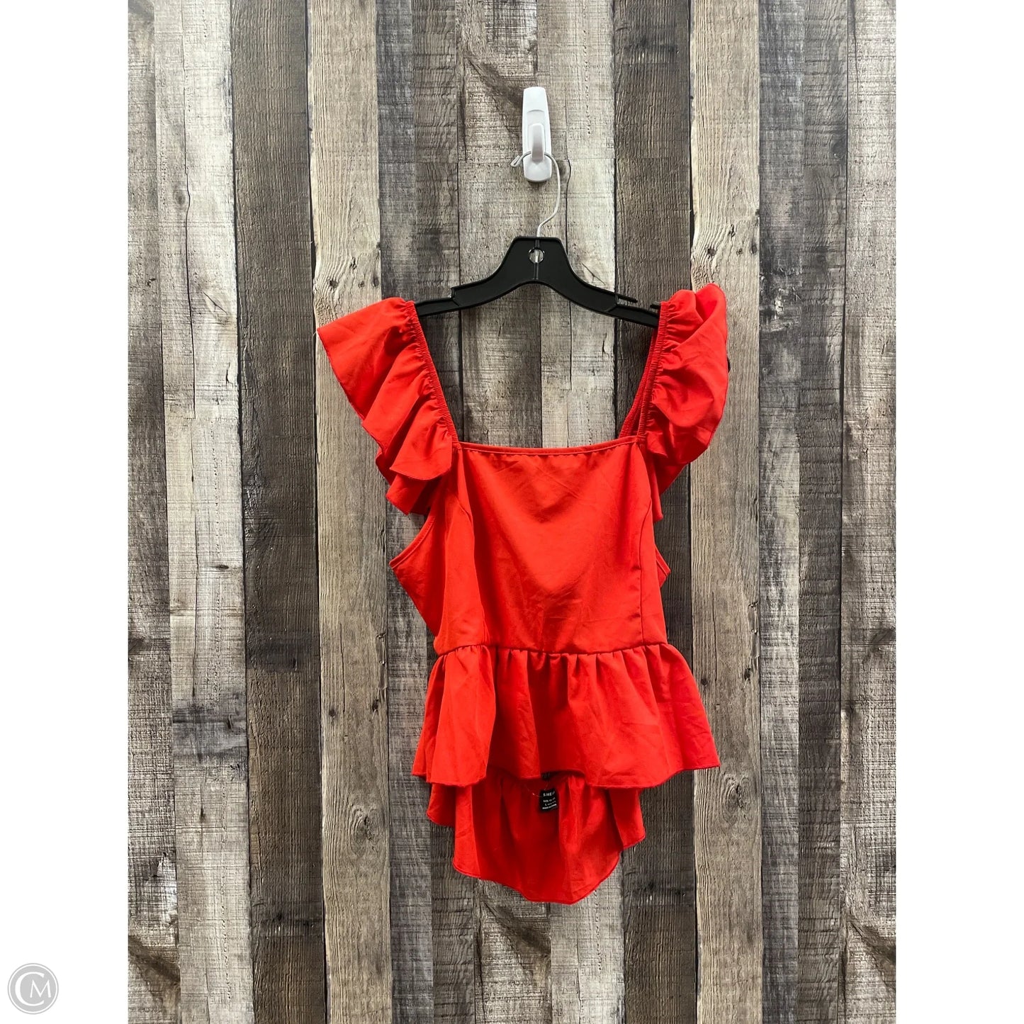 Top Sleeveless Basic By Shein In Red, Size: L