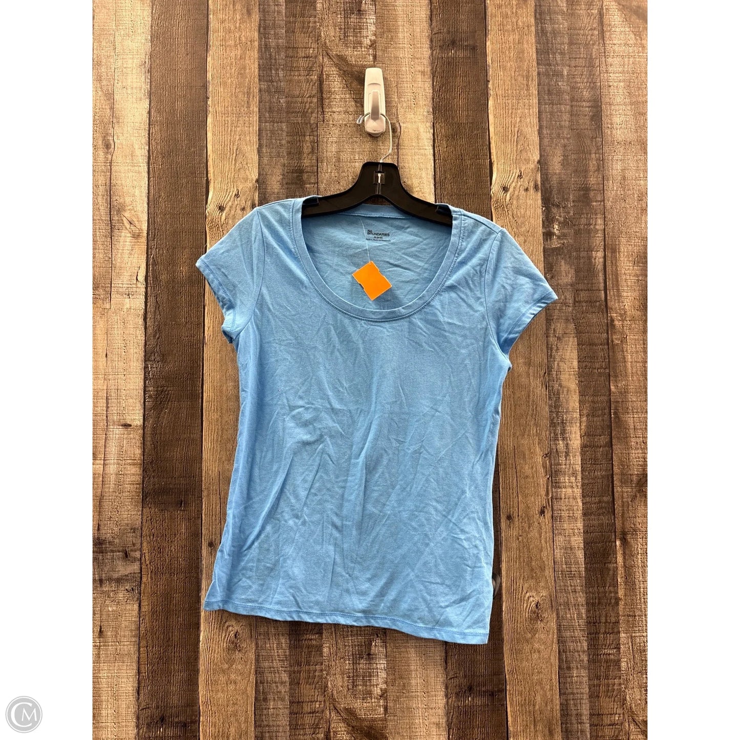 Top Short Sleeve Basic By No Boundaries In Blue, Size: M