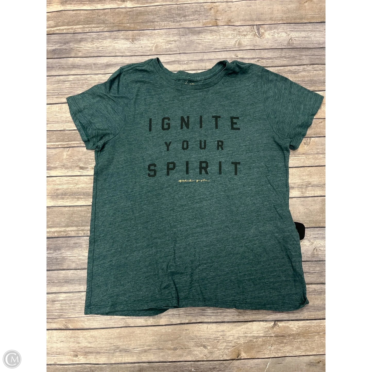 Top Short Sleeve By Spiritual Gangster In Teal, Size: L
