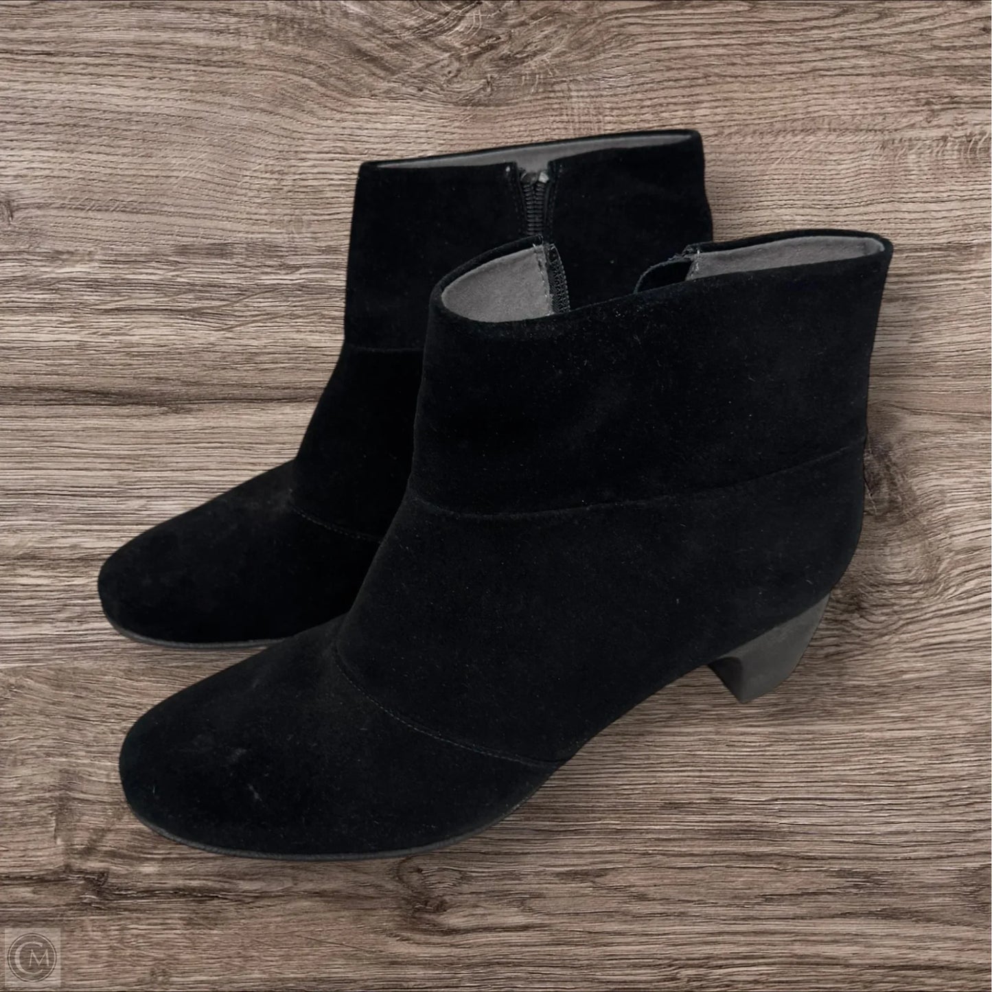 Boots Ankle Heels By Clothes Mentor In Black, Size: 11