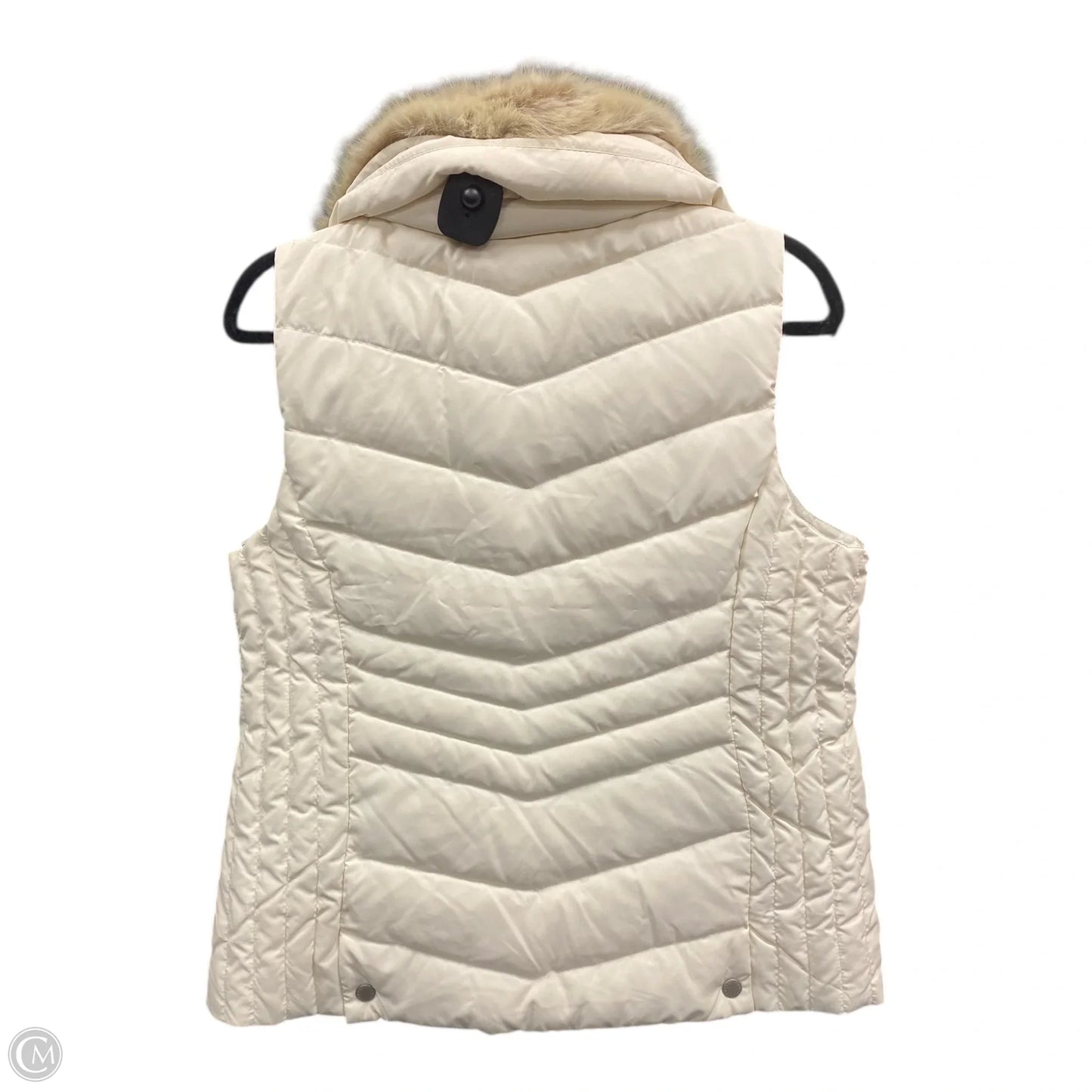 Vest Puffer & Quilted By Talbots In Ivory, Size: Mp