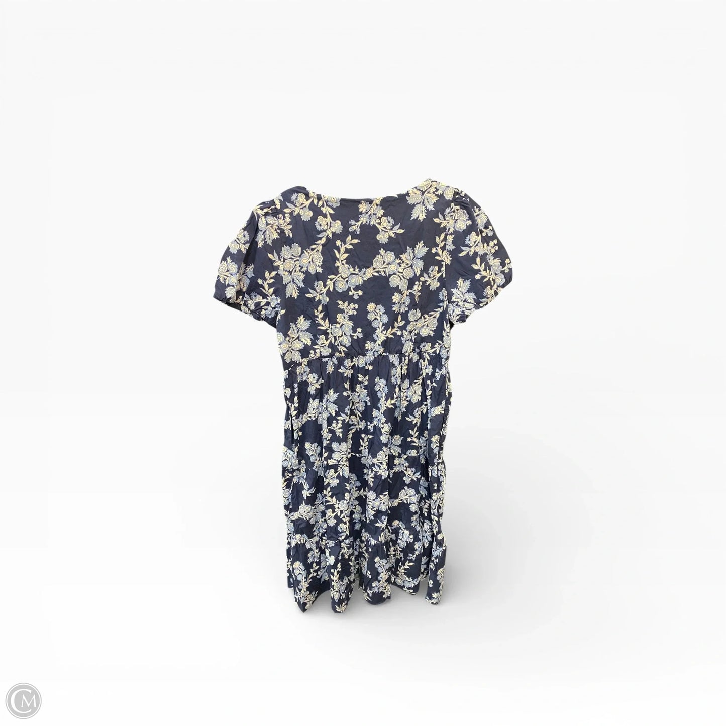 Dress Casual Midi By J. Crew In Blue & White, Size: 16