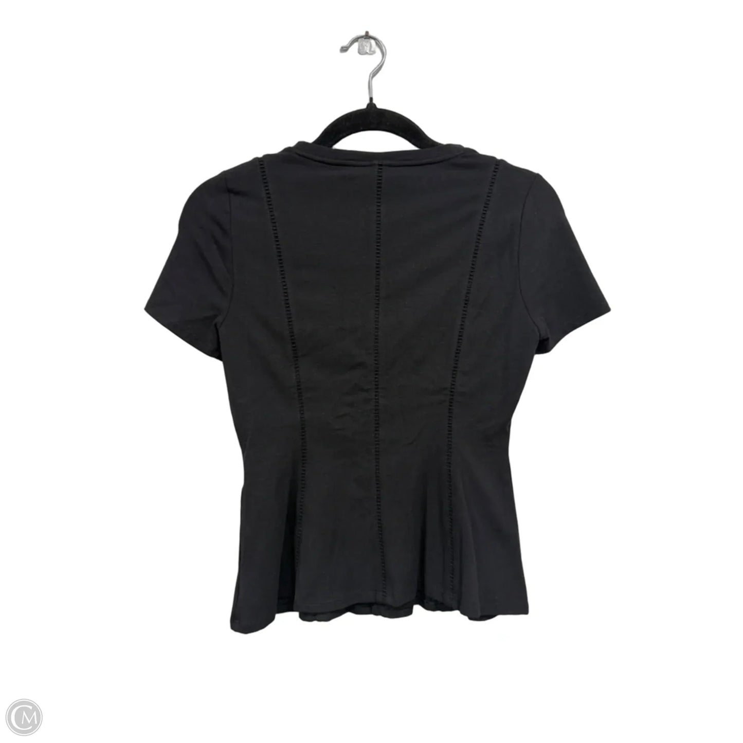 Top Short Sleeve By White House Black Market In Black, Size: Xxs